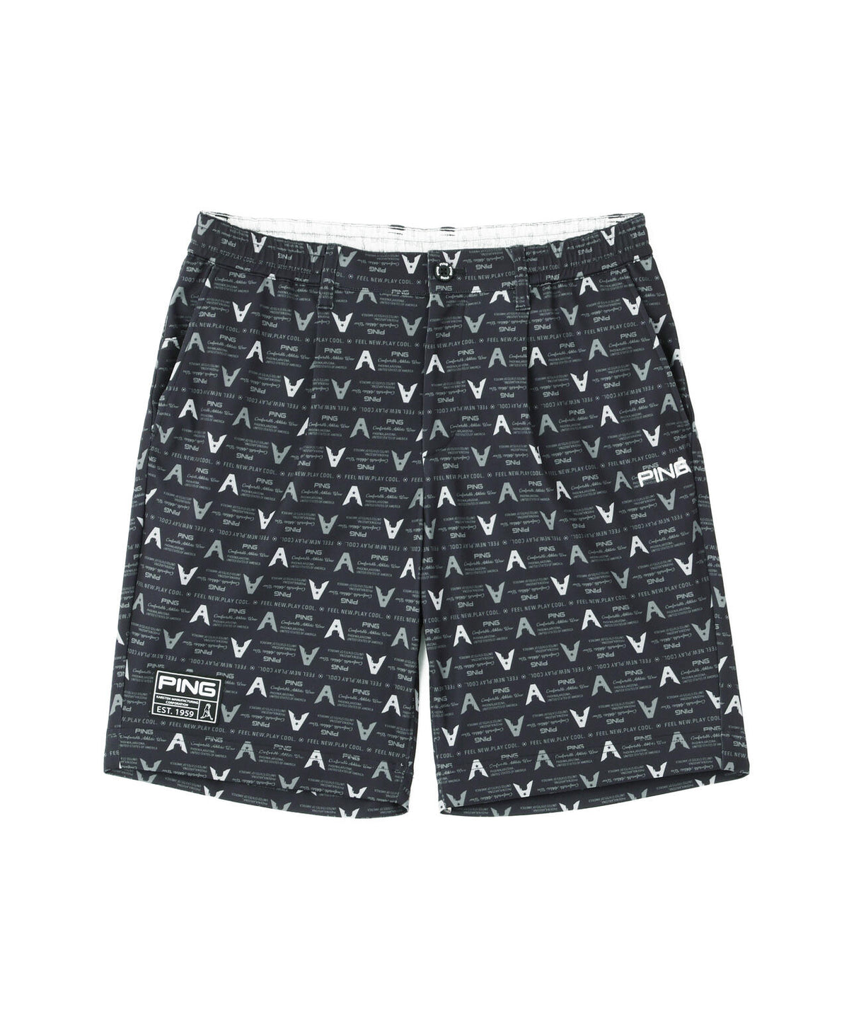［PING APPAREL］［UVカット・吸水速乾］総柄ショートパンツ ＜GOLD＞ (MENS)
