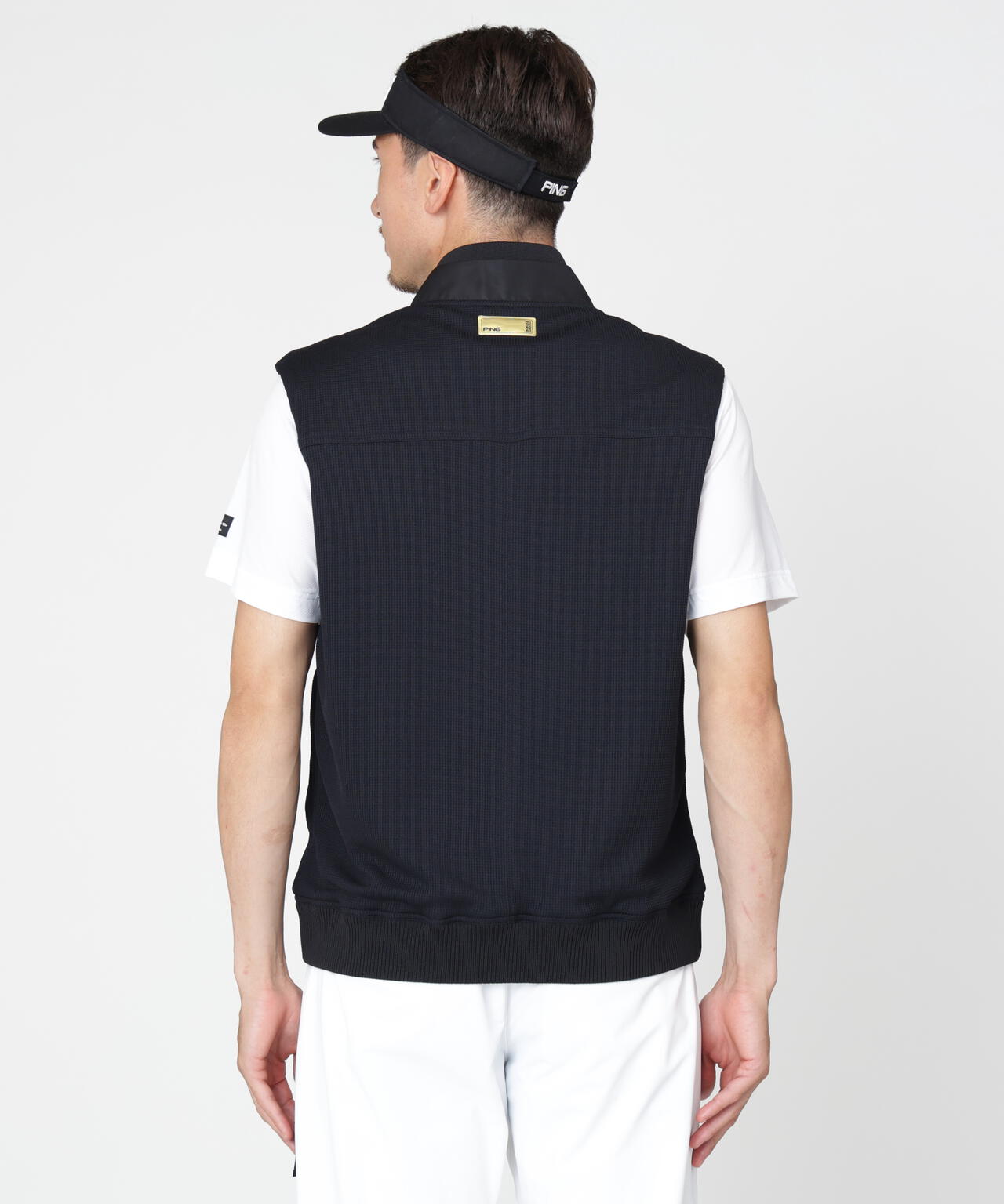 【PING APPAREL】ワッフルフルジップベスト ＜GOLD＞ (MENS)