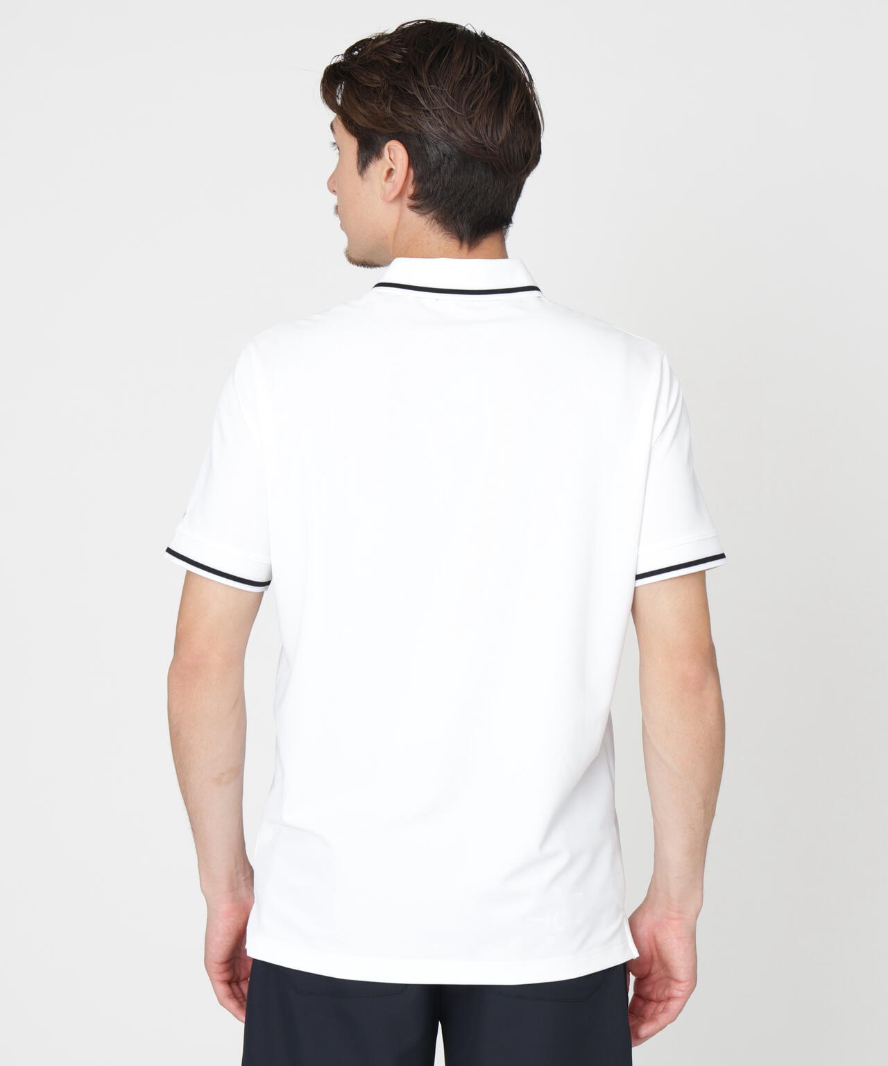 【PING APPAREL】ワッフルロゴジャガード衿半袖ポロシャツ (MENS)