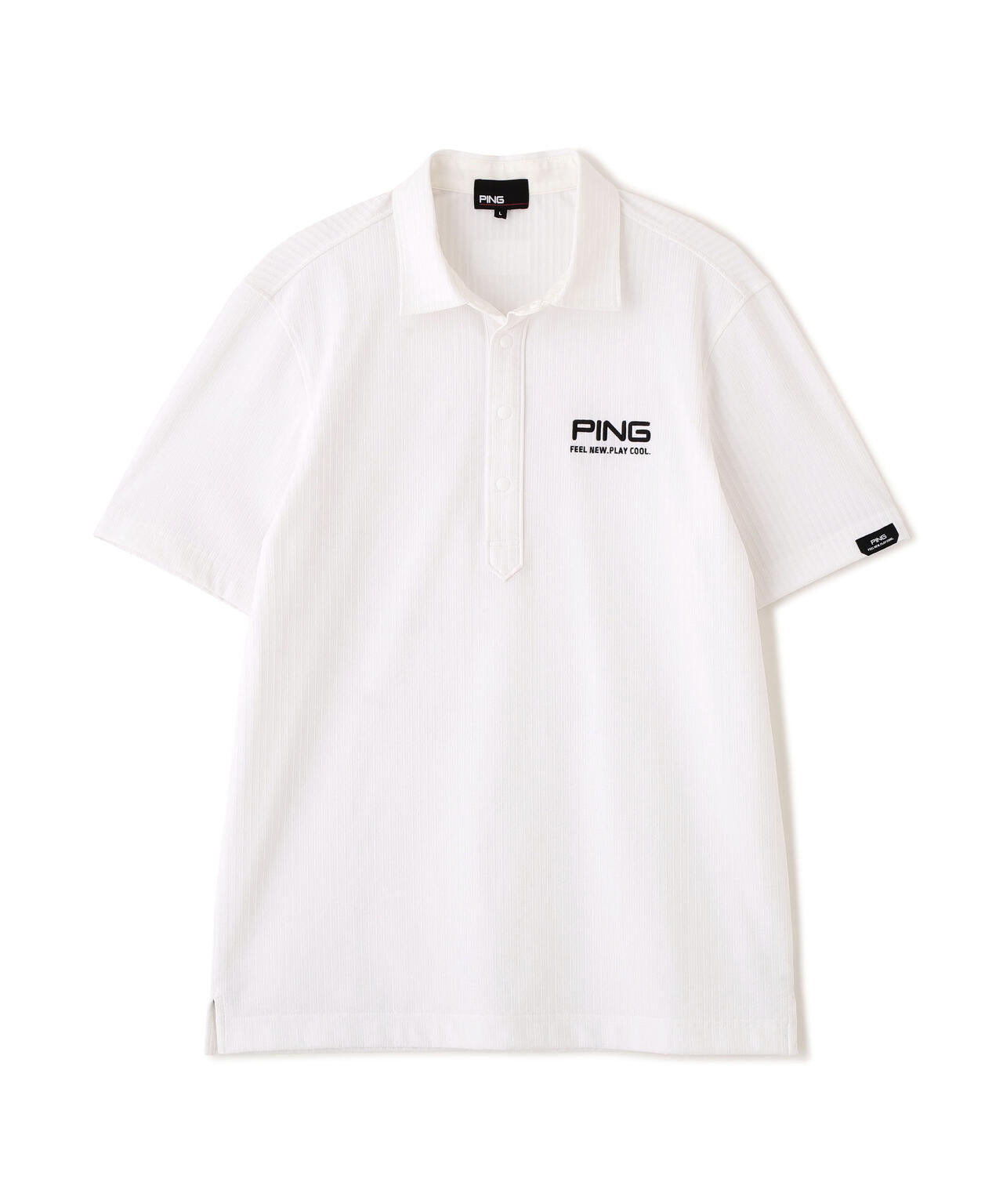 【PING APPAREL】全方向ストレッチシアサッカー半袖ポロシャツ (MENS)