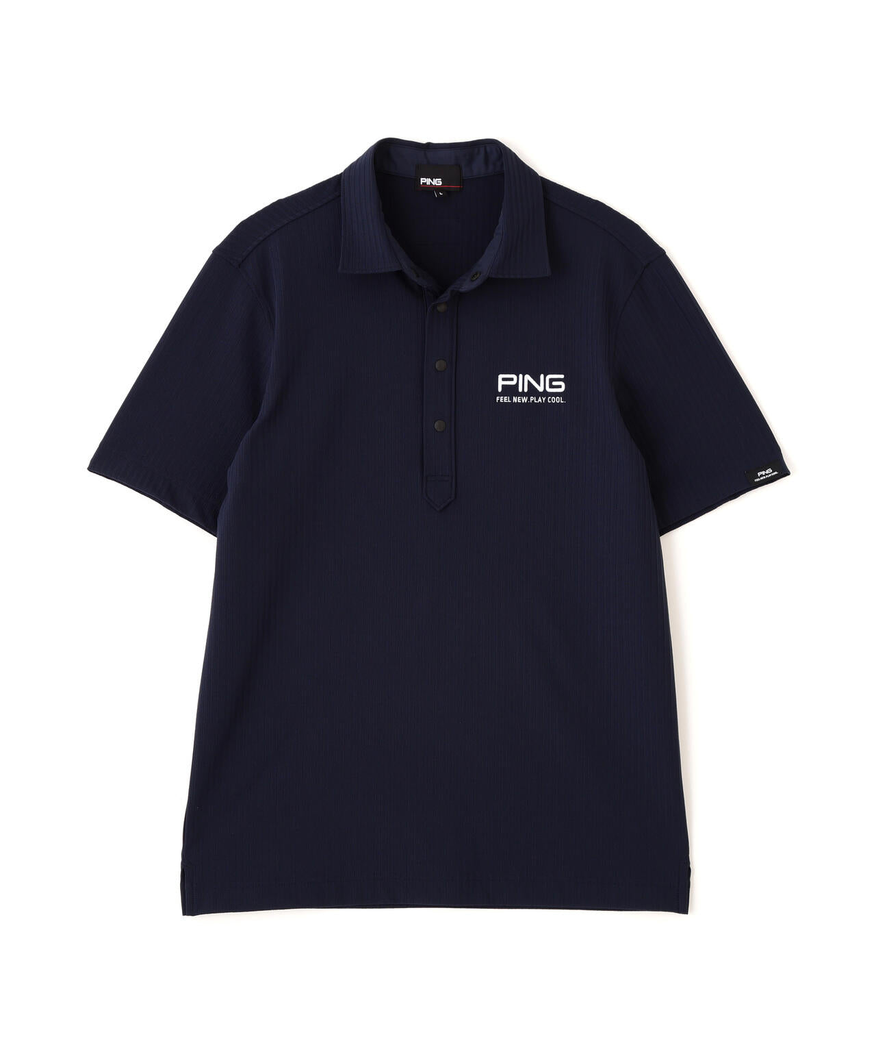 【PING APPAREL】全方向ストレッチシアサッカー半袖ポロシャツ (MENS)