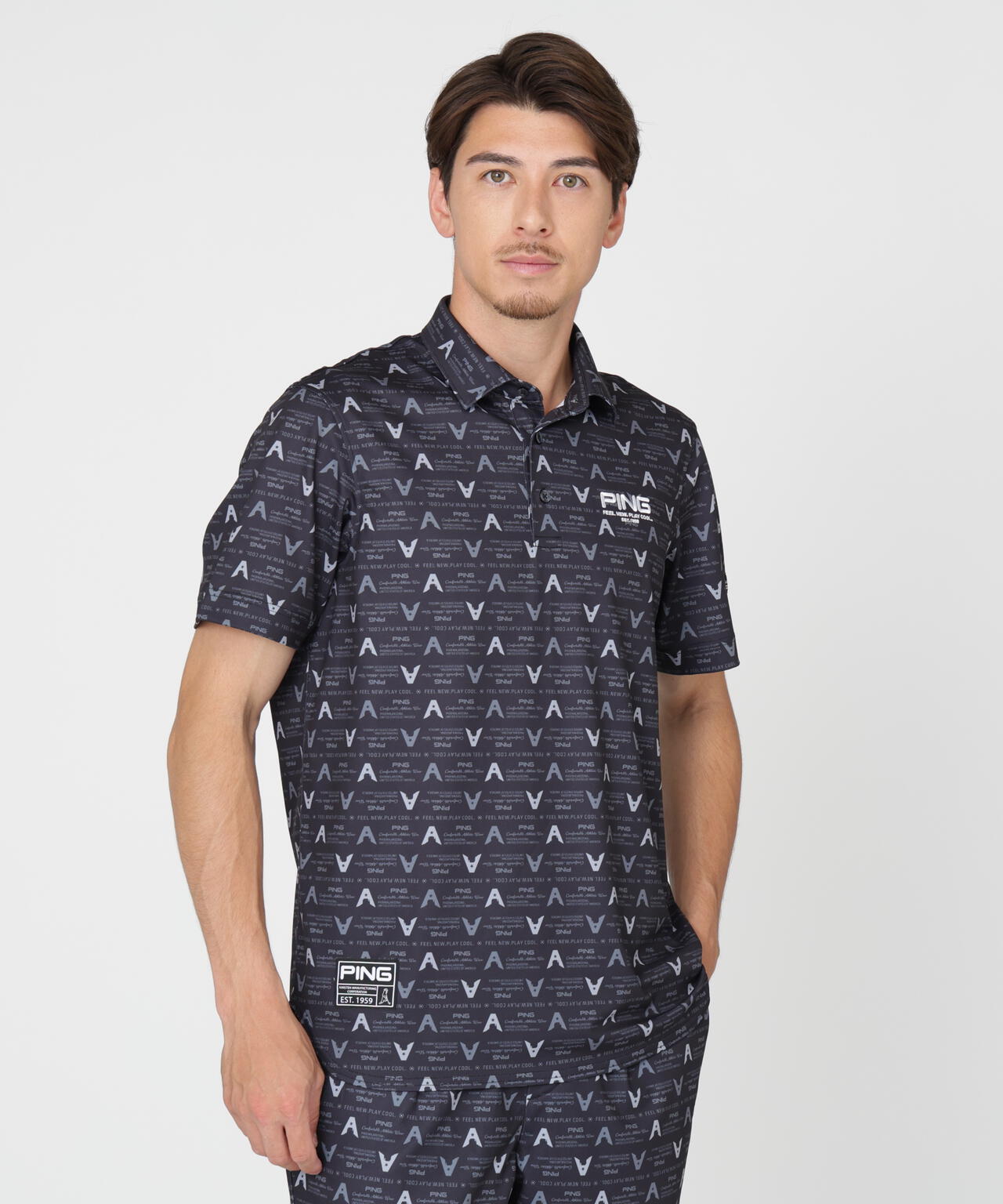 PING APPAREL】総柄半袖ポロシャツ ＜GOLD＞ (MENS) | PING（ピン