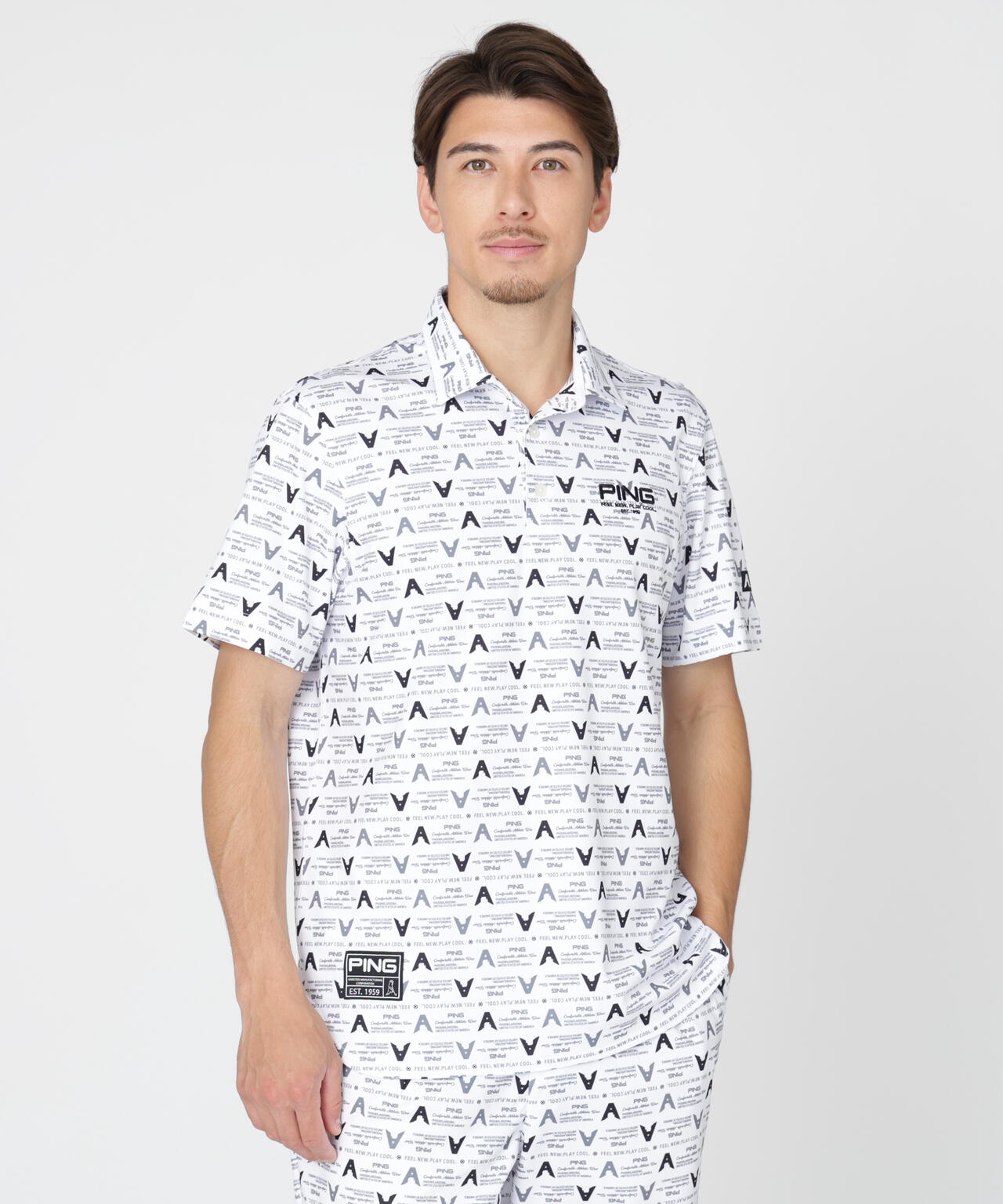 PING APPAREL】総柄半袖ポロシャツ ＜GOLD＞ (MENS) | PING（ピン