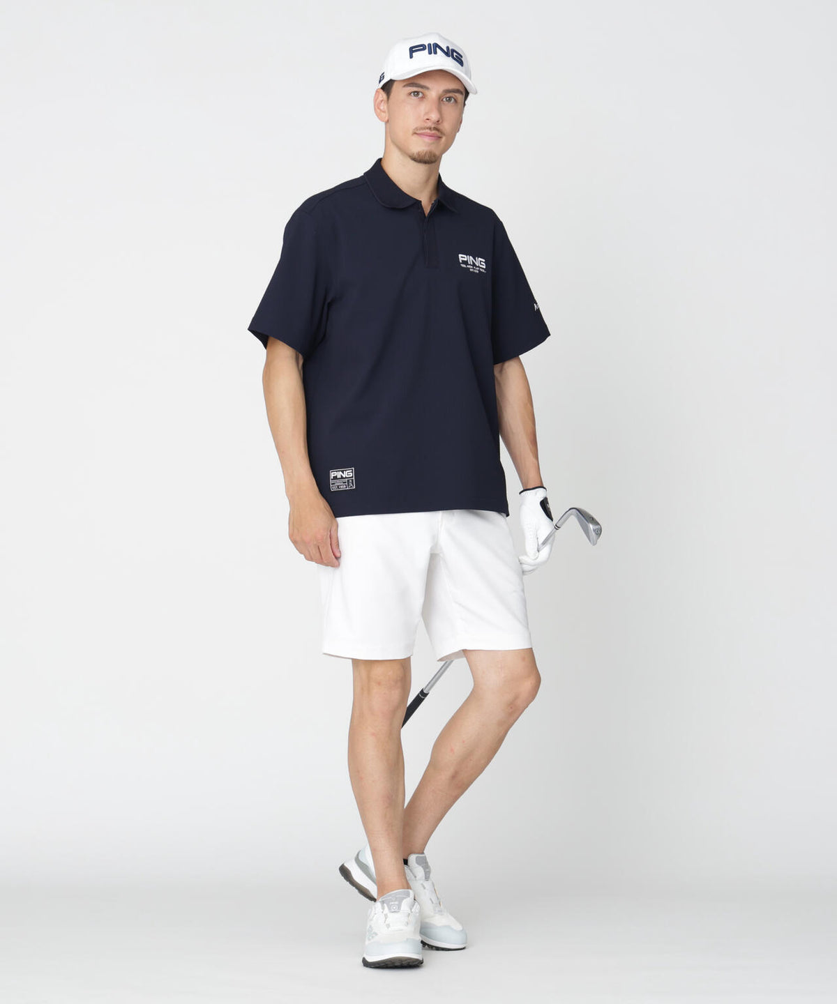 ［PING APPAREL］［撥水］シアサッカー半袖ポロシャツ ＜GOLD＞ (MENS)