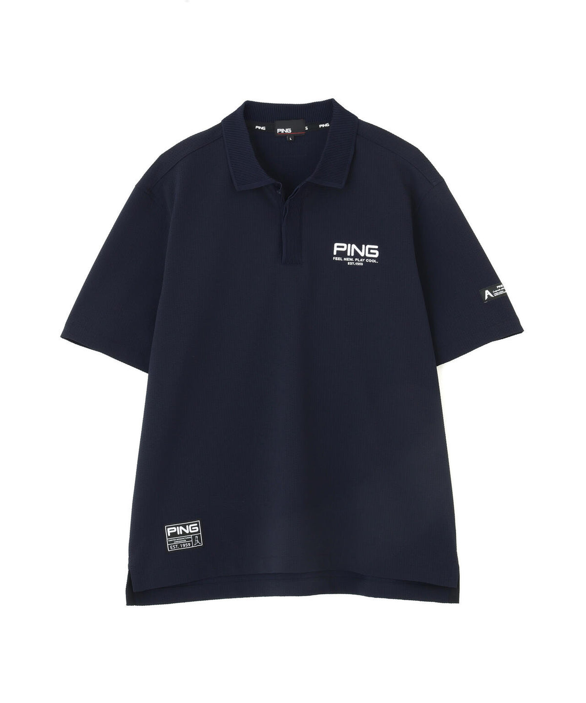 ［PING APPAREL］［撥水］シアサッカー半袖ポロシャツ ＜GOLD＞ (MENS)