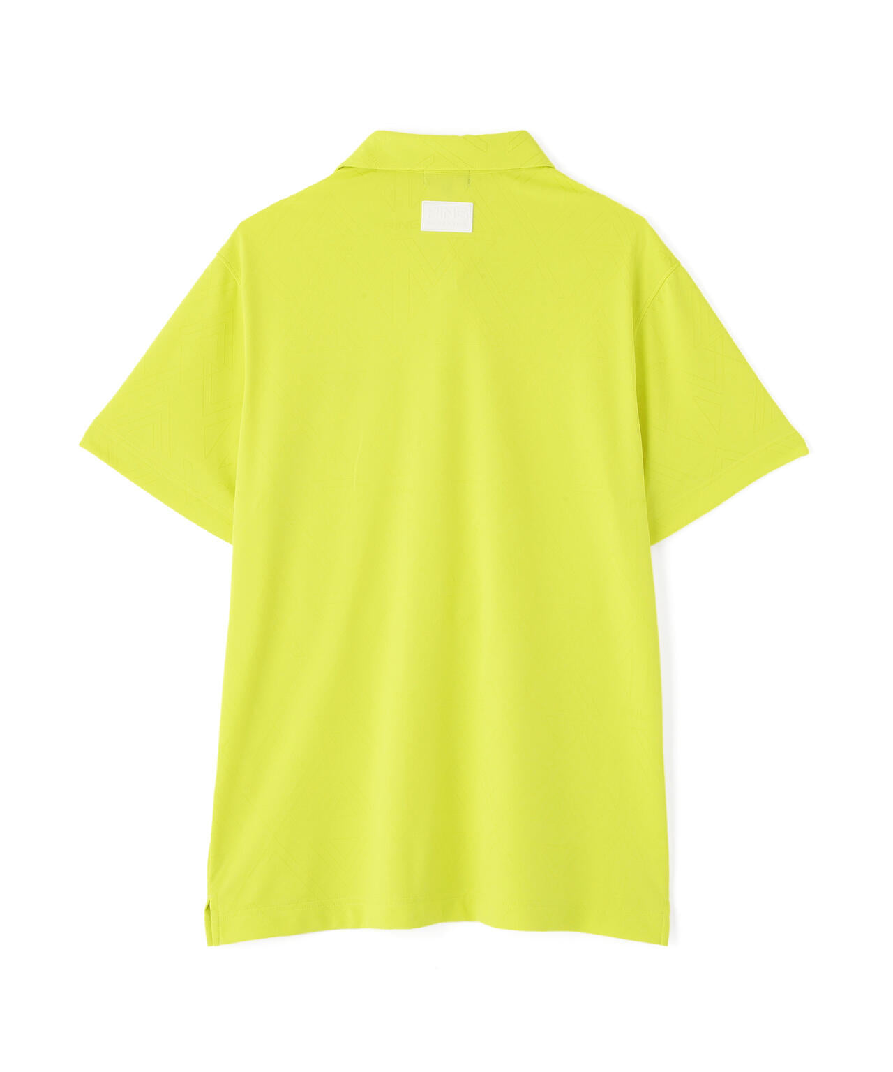 ［PING APPAREL］［吸水速乾・ストレッチ］三角幾何学柄ジャガード半袖ポロシャツ (MENS)