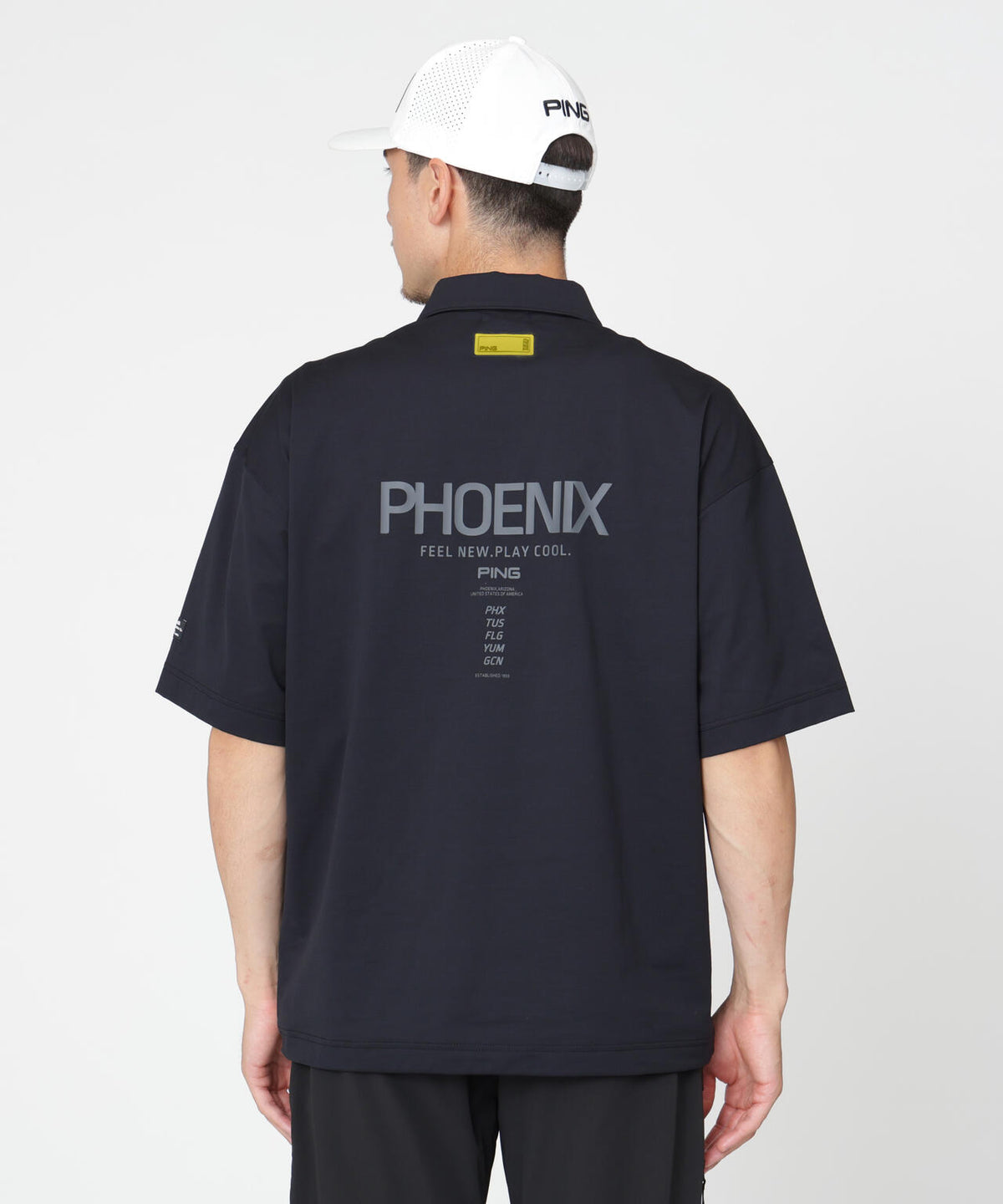 【PING APPAREL】半袖ハーフジップシャツ ＜GOLD＞ (MENS)