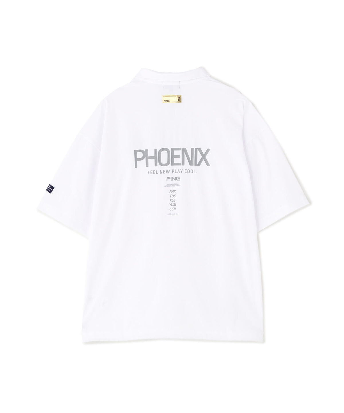 【PING APPAREL】半袖ハーフジップシャツ ＜GOLD＞ (MENS)