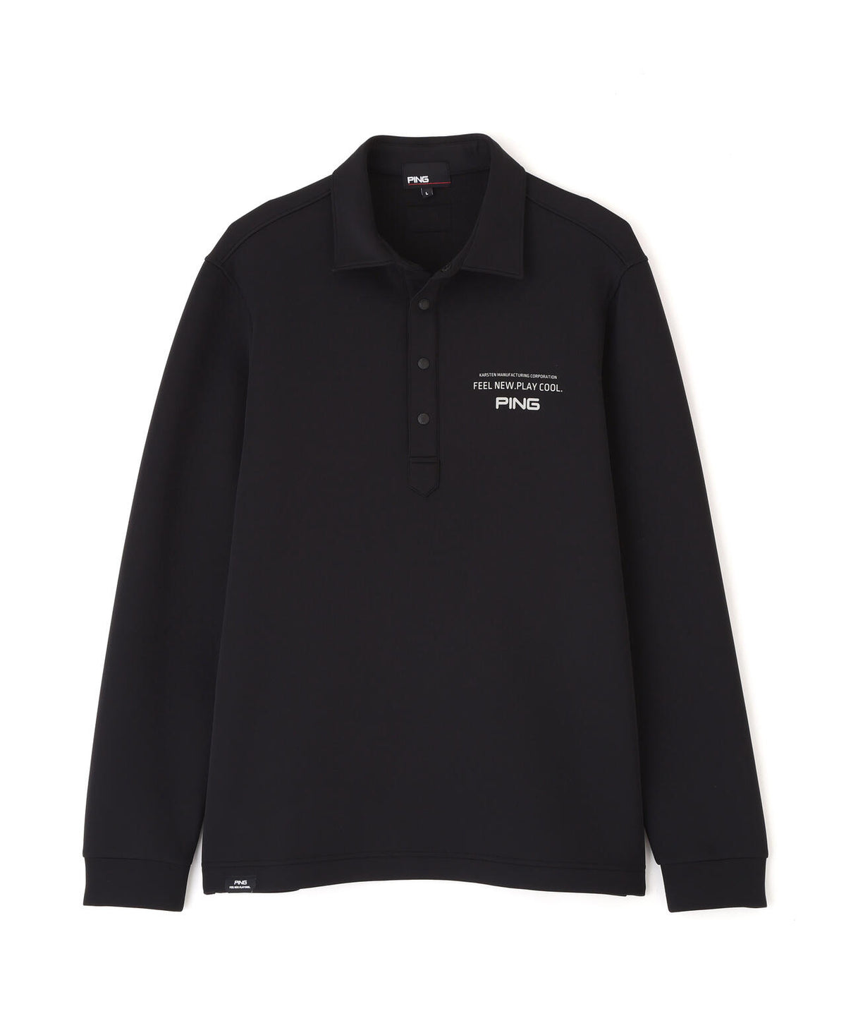 [PING APPAREL] 裏メッシュダンボール長袖ポロシャツ (MENS)
