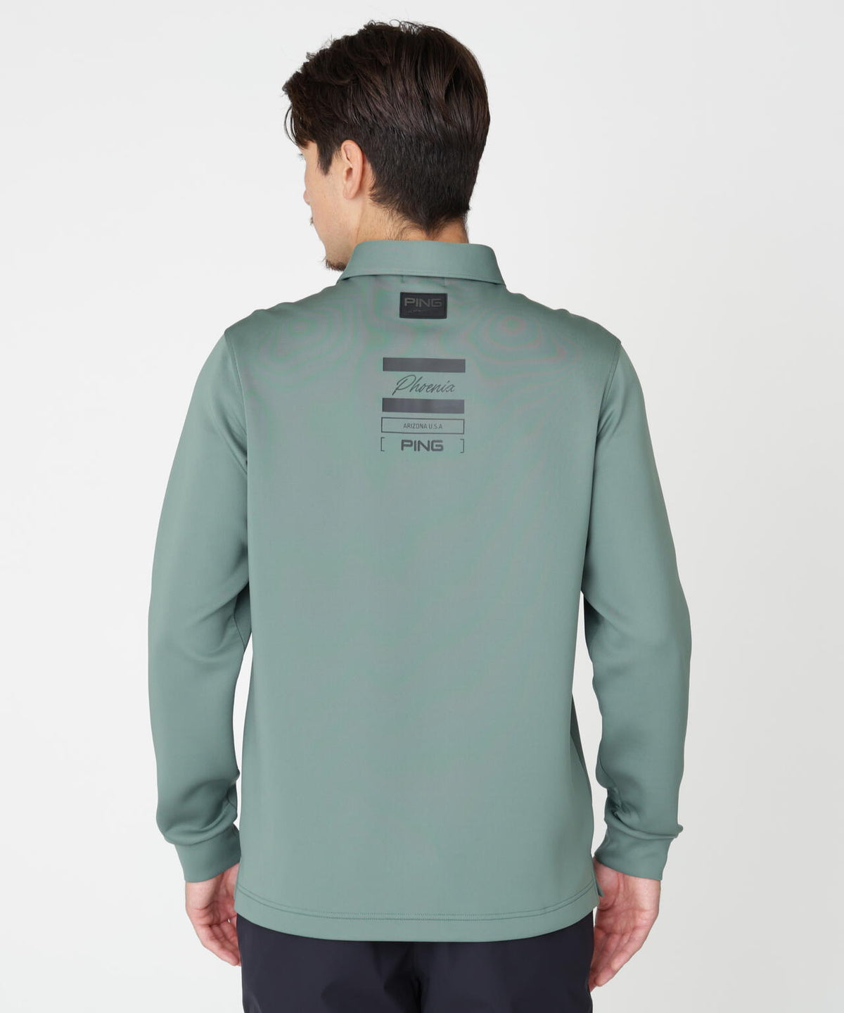 [PING APPAREL] 裏メッシュダンボール長袖ポロシャツ (MENS)