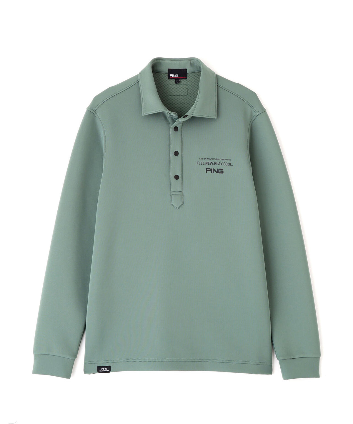 [PING APPAREL] 裏メッシュダンボール長袖ポロシャツ (MENS)