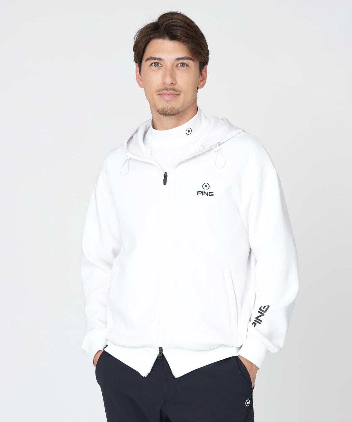 【PING APPAREL】全方向ストレッチダンボールニットフルジップフーディー (MENS)
