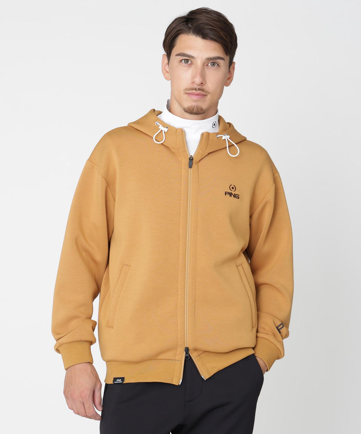 【PING APPAREL】全方向ストレッチダンボールニットフルジップフーディー (MENS)