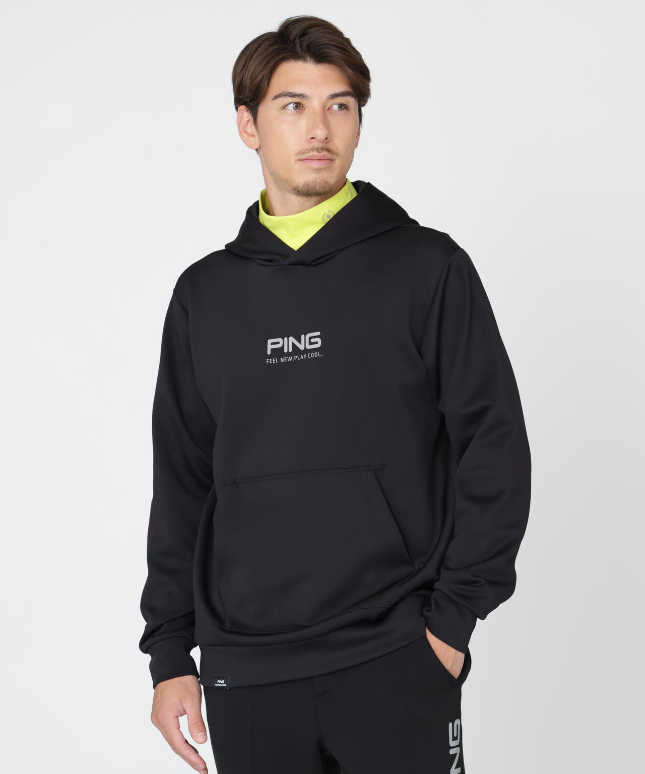 PING APPAREL】全方向ストレッチスウェットプルオーバーフーディー
