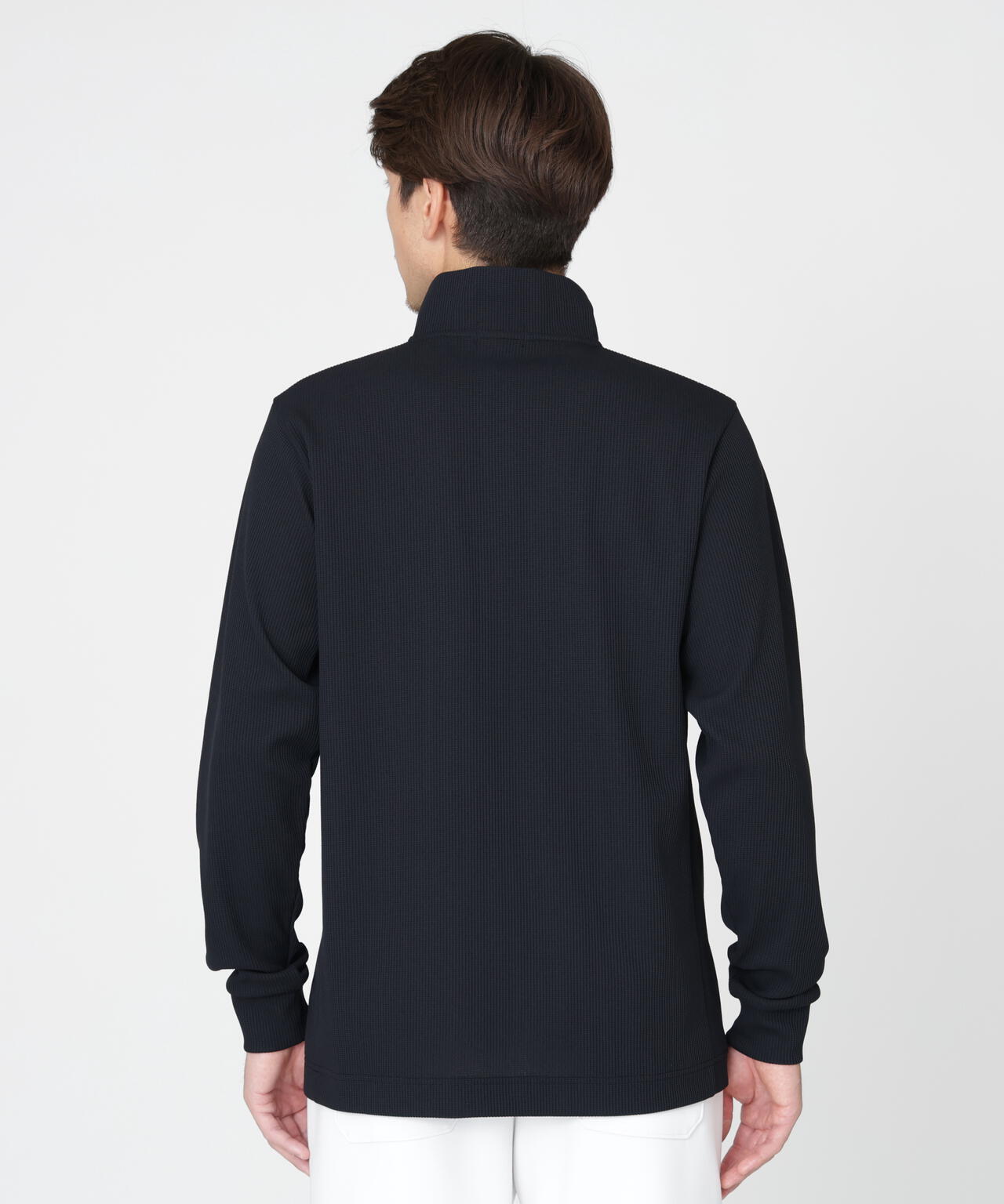 PING APPAREL】ストレッチワッフルハーフジップカットソー (MENS