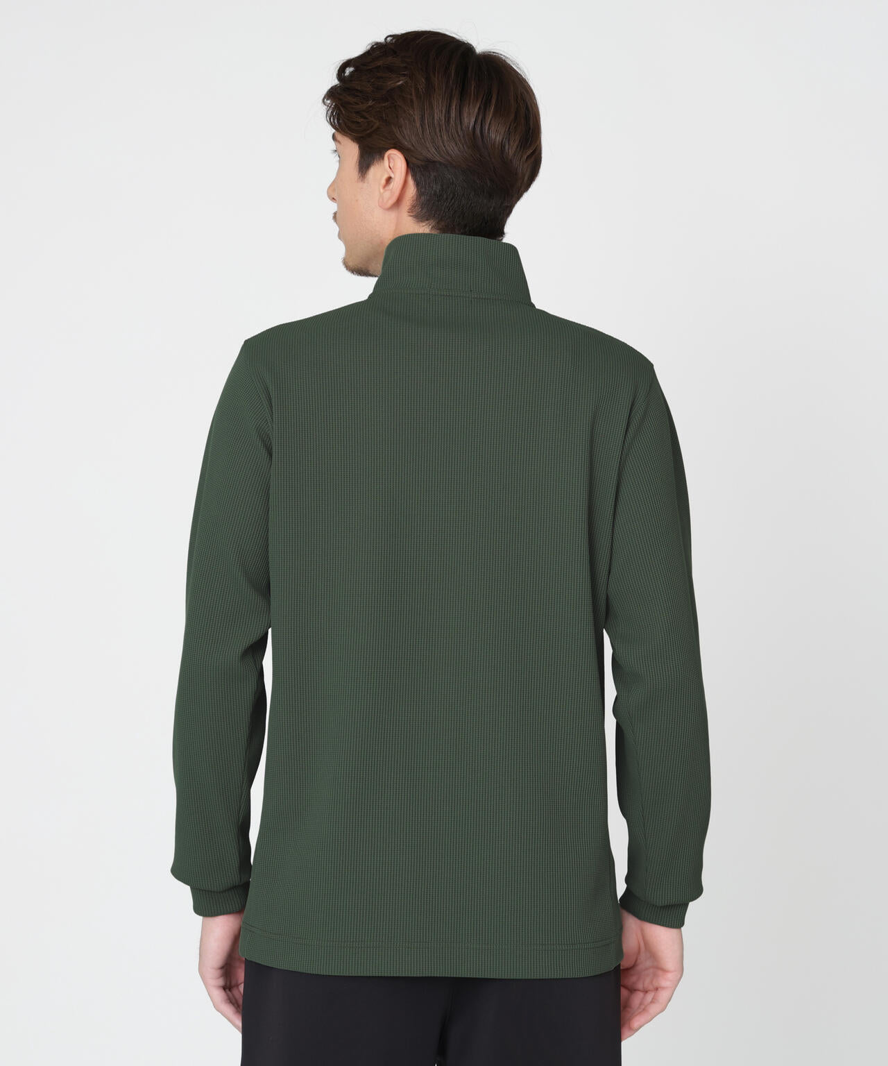 【PING APPAREL】ストレッチワッフルハーフジップカットソー (MENS)