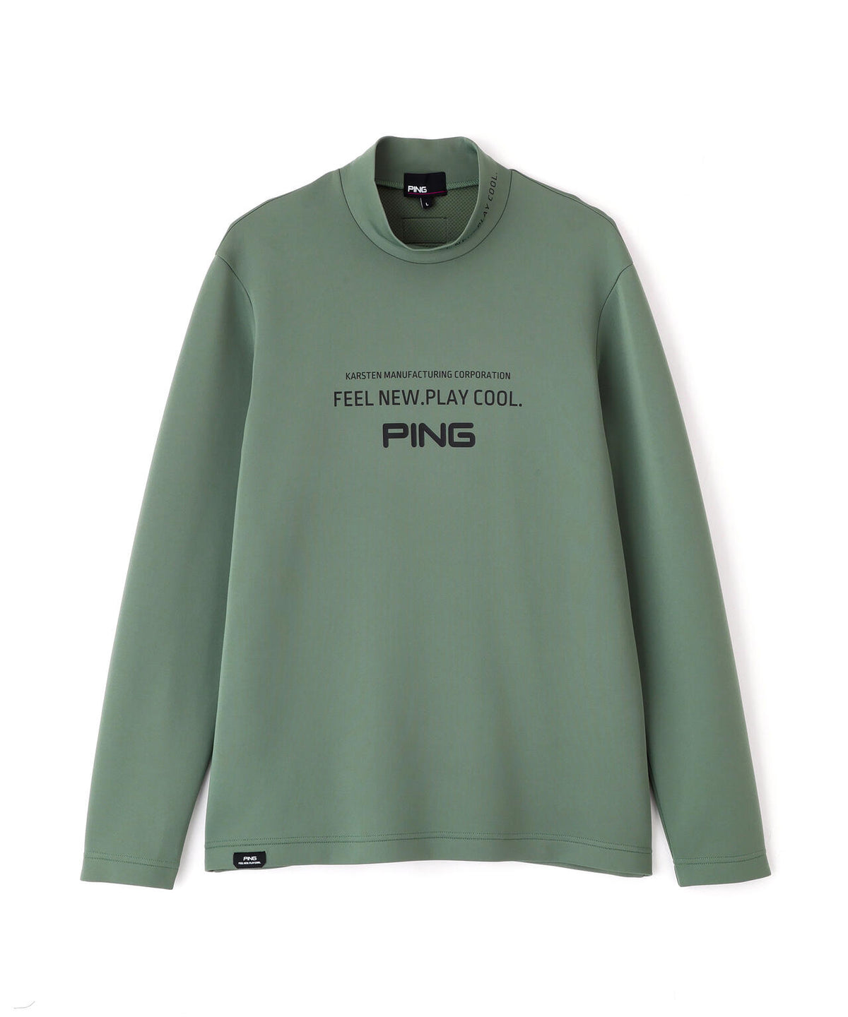 [PING APPAREL] 裏メッシュダンボール長袖ハイネックシャツ (MENS)