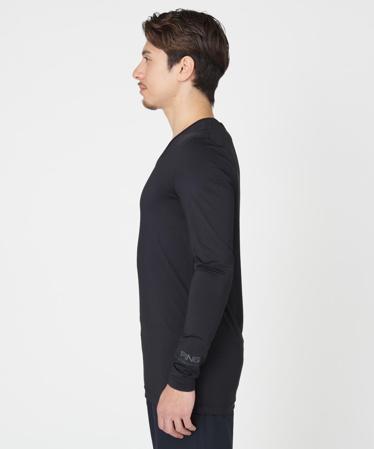 【PING APPAREL】ベア天竺UV接触冷感長袖Uネックインナー (MENS)