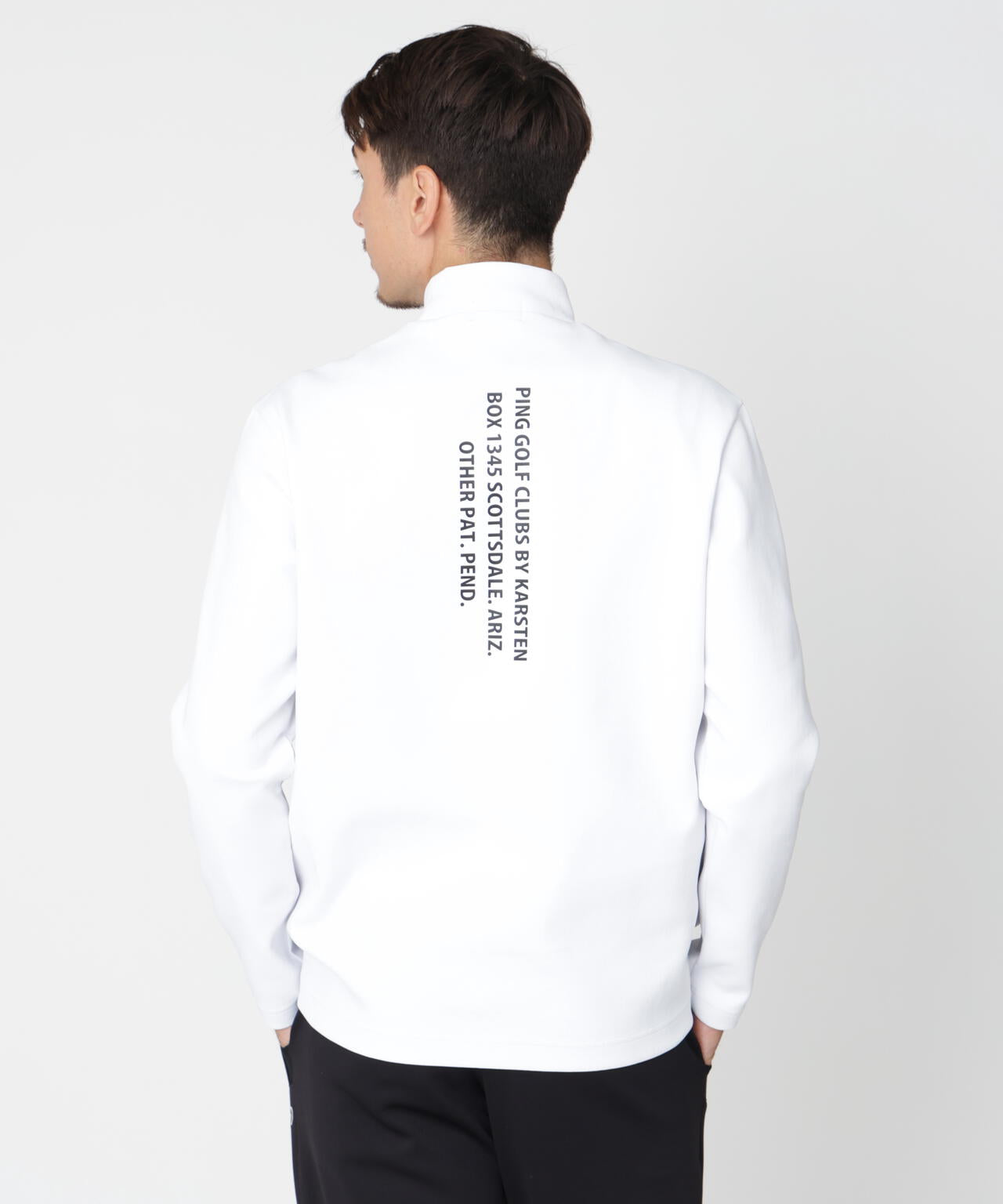 PING APPAREL】ANSERプリントストレッチダンボール長袖ハイネック