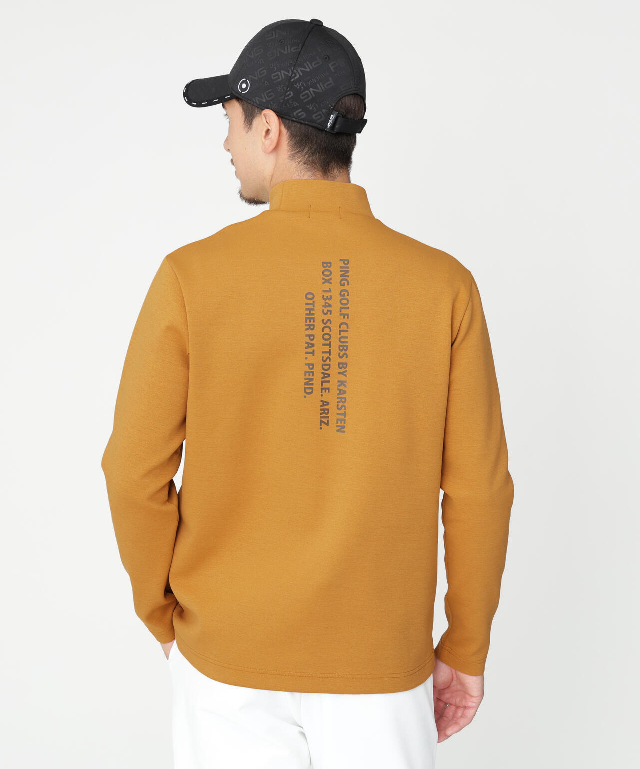PING APPAREL】ANSERプリントストレッチダンボール長袖ハイネック