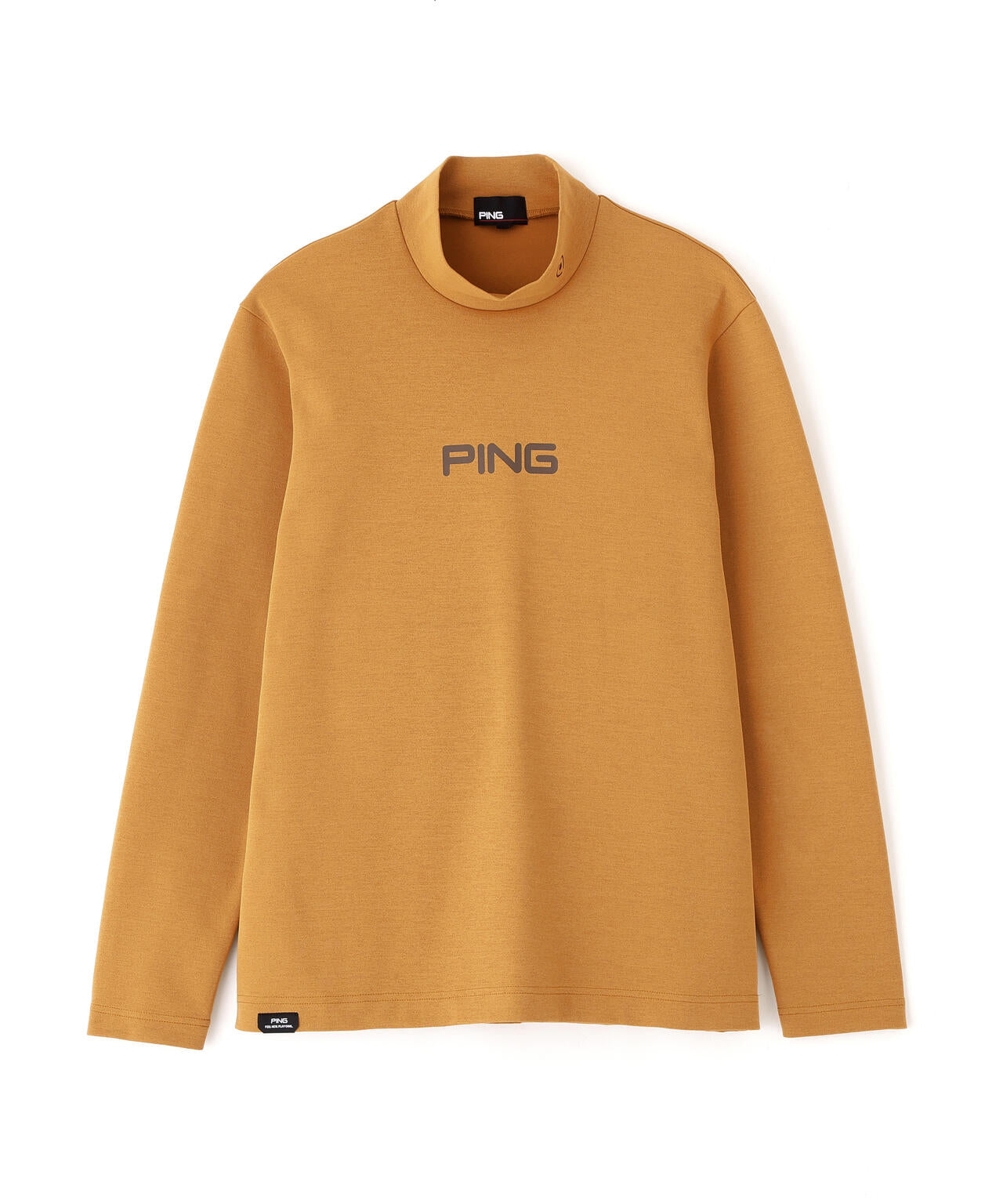 PINGピン バイカラーダンボールハイネックプルオーバースカート セットアップ PING APPAREL】ANSERプリントストレッチダンボール長袖ハイネック