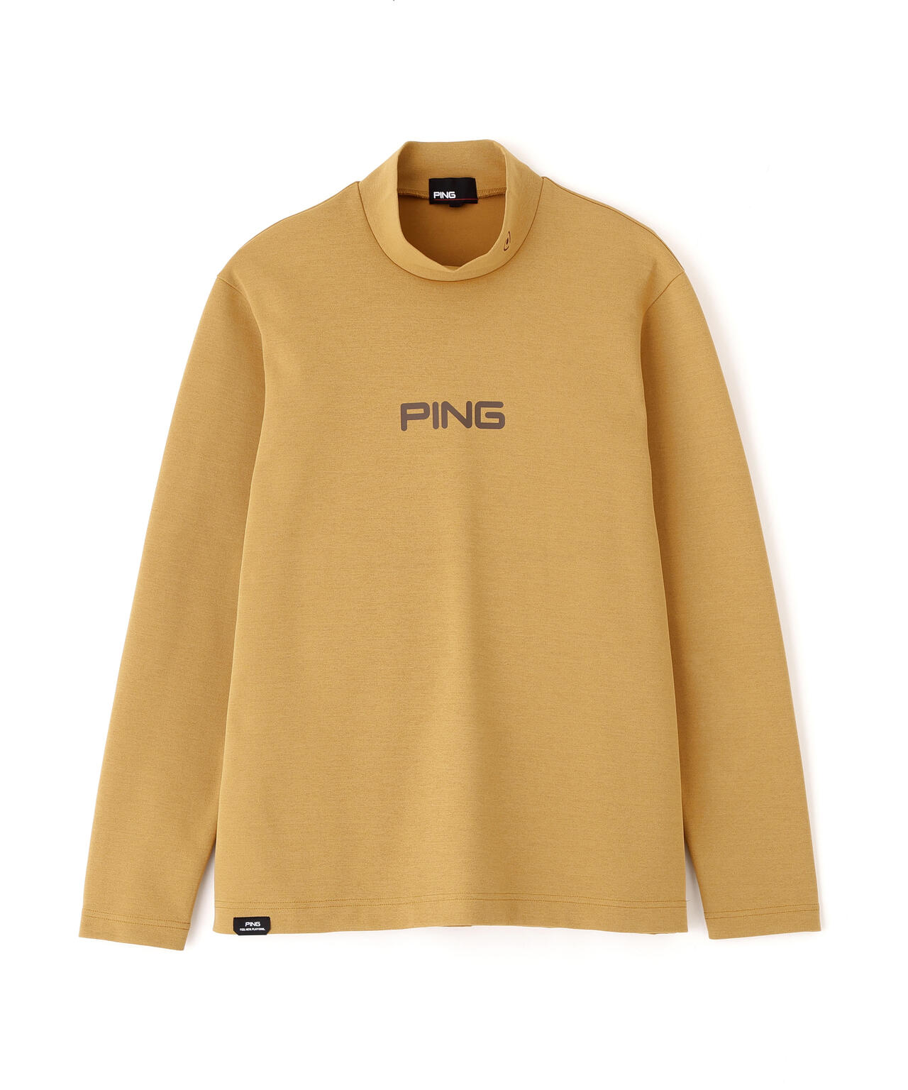 【PING APPAREL】ANSERプリントストレッチダンボール長袖ハイネックシャツ (MENS)