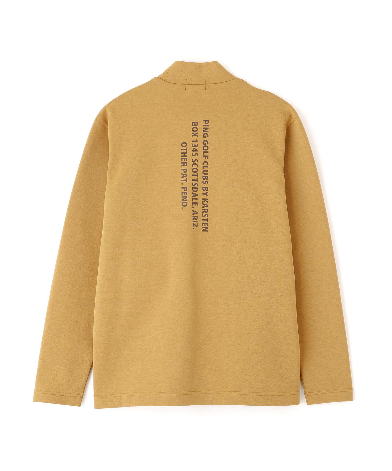 【PING APPAREL】ANSERプリントストレッチダンボール長袖ハイネックシャツ (MENS)