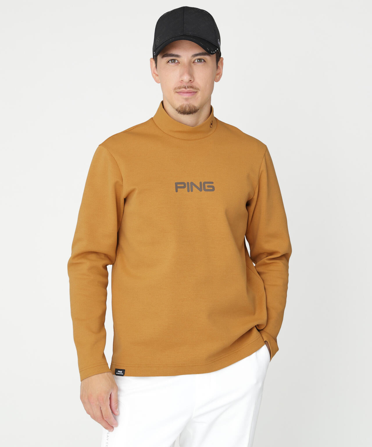 PING APPAREL】ANSERプリントストレッチダンボール長袖ハイネック