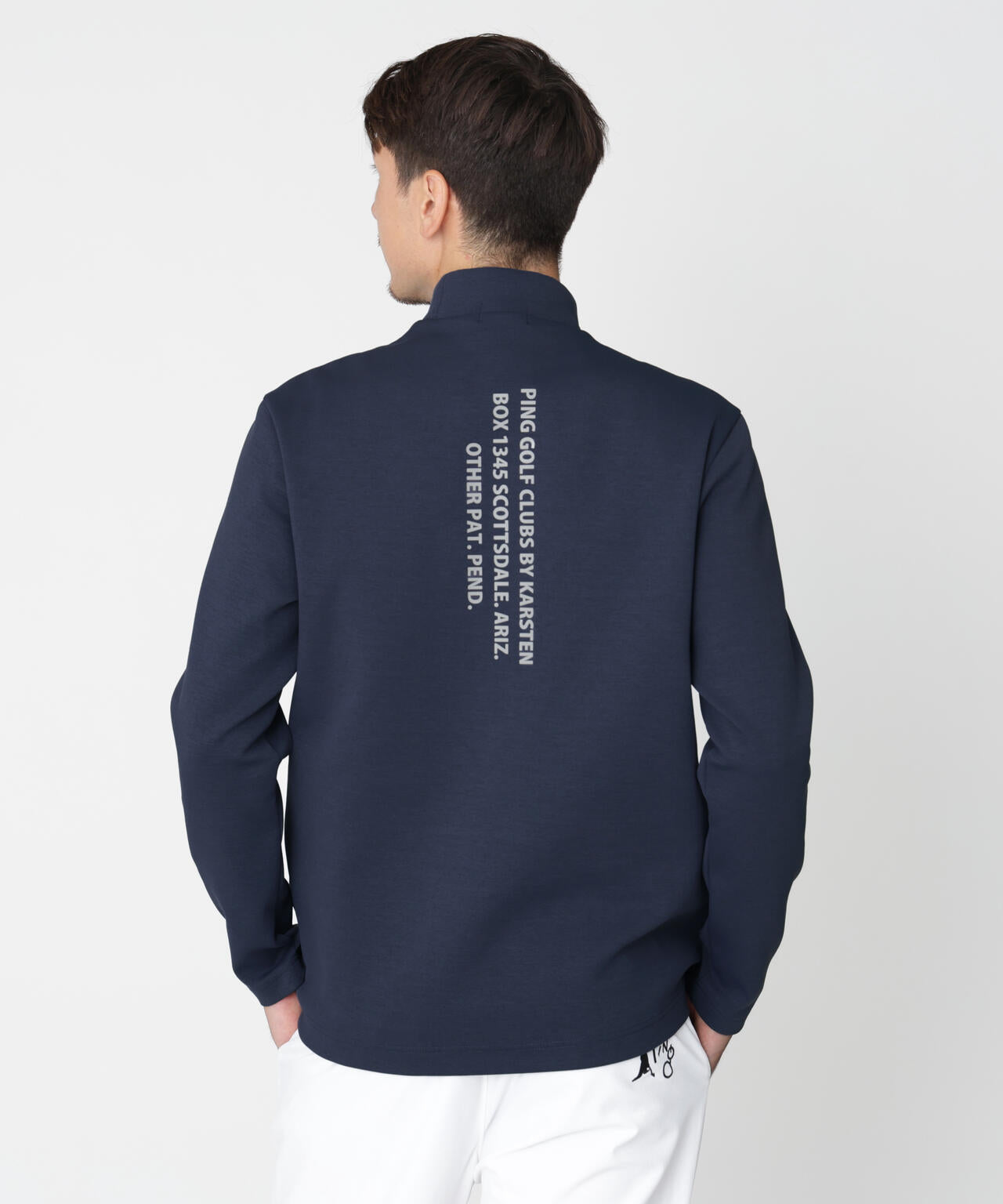 PING APPAREL】ANSERプリントストレッチダンボール長袖ハイネック