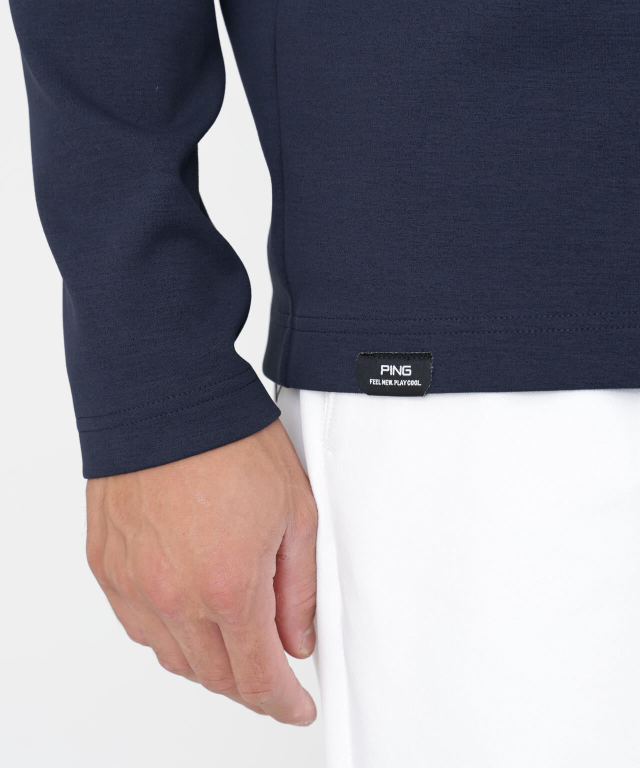 PING APPAREL】ANSERプリントストレッチダンボール長袖ハイネック