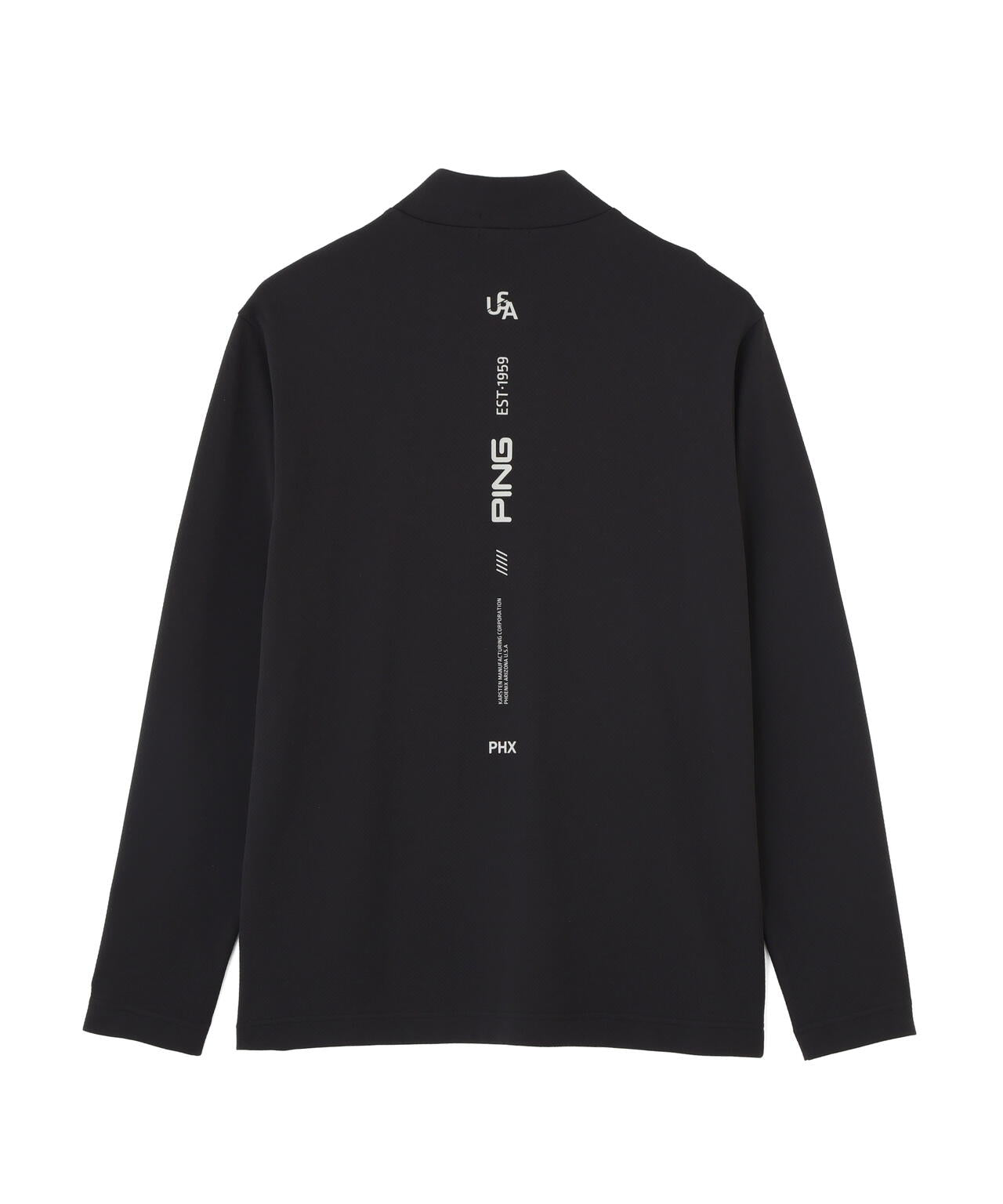 【PING APPAREL】格子リバーススクラムテック長袖ハイネックシャツ (MENS)