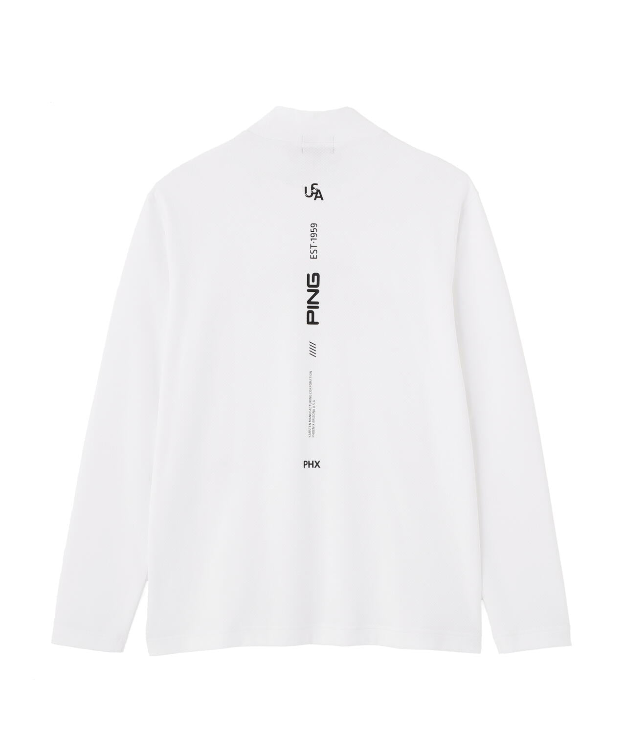【PING APPAREL】格子リバーススクラムテック長袖ハイネックシャツ (MENS)