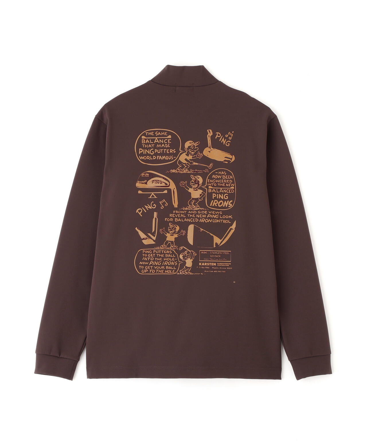 PING APPAREL】スパンライクポンチ長袖ハイネックシャツ (MENS) | PING