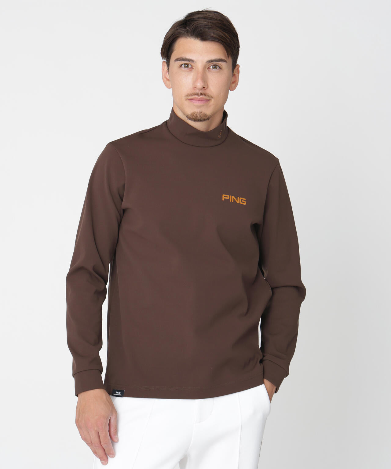 グラントイーワンズ　メンズハイネックパンプ10分袖　L 2枚 PING APPAREL】スパンライクポンチ長袖ハイネックシャツ (MENS) | PING