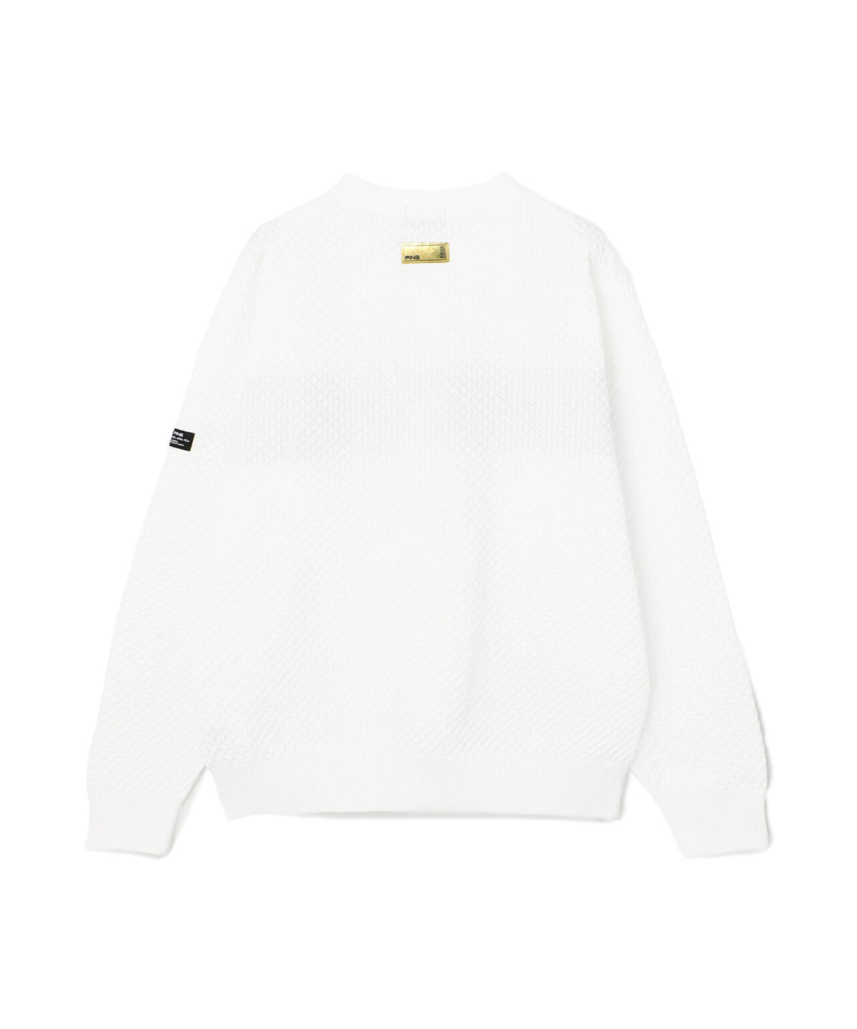 [PING APPAREL] ハニカムジャカードクルーネックニットプルオーバー ＜GOLD＞ (MENS)