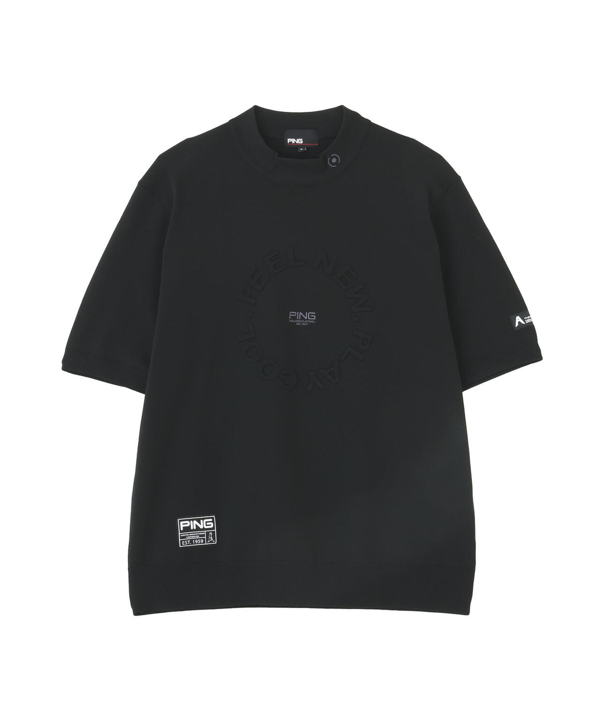 【PING APPAREL】半袖ハイネックニット ＜GOLD＞ (MENS)