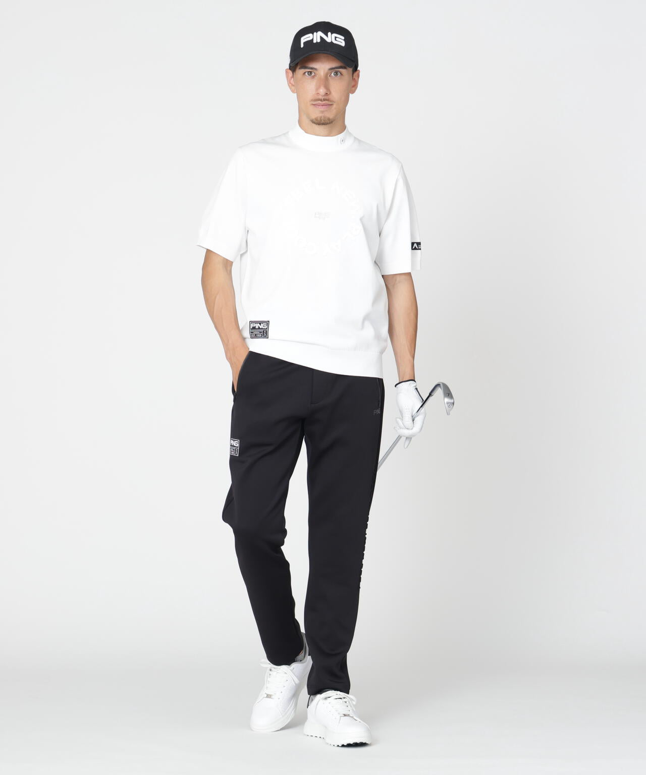 【PING APPAREL】半袖ハイネックニット ＜GOLD＞ (MENS)