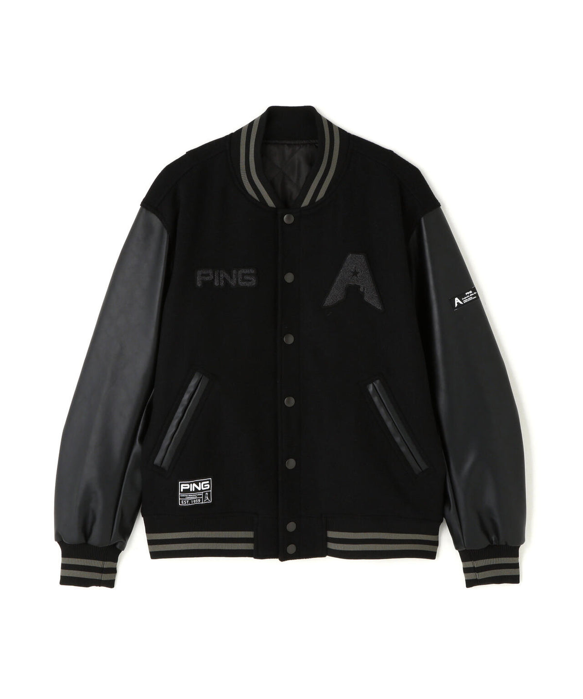 [PING APPAREL] ウールカルゼ薄中綿キルトブルゾン ＜GOLD＞ (MENS)