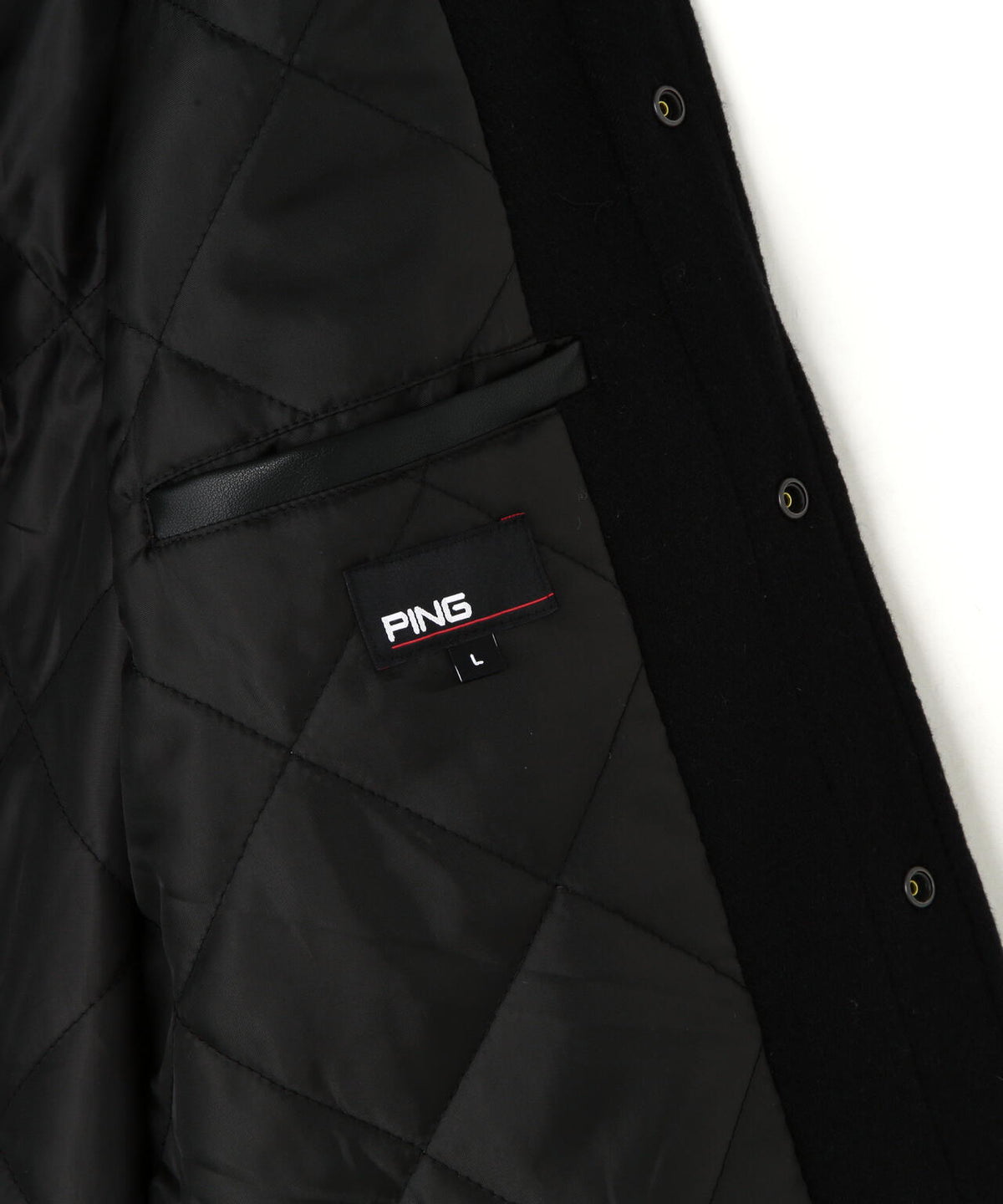 [PING APPAREL] ウールカルゼ薄中綿キルトブルゾン ＜GOLD＞ (MENS)