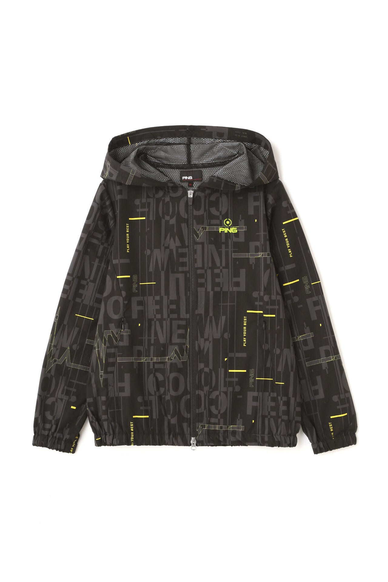 【PING APPAREL】デジタルノイズプリントリップ撥水総裏メッシュフーディブルゾン ＜PERFORMANCE＞ (LADIES)