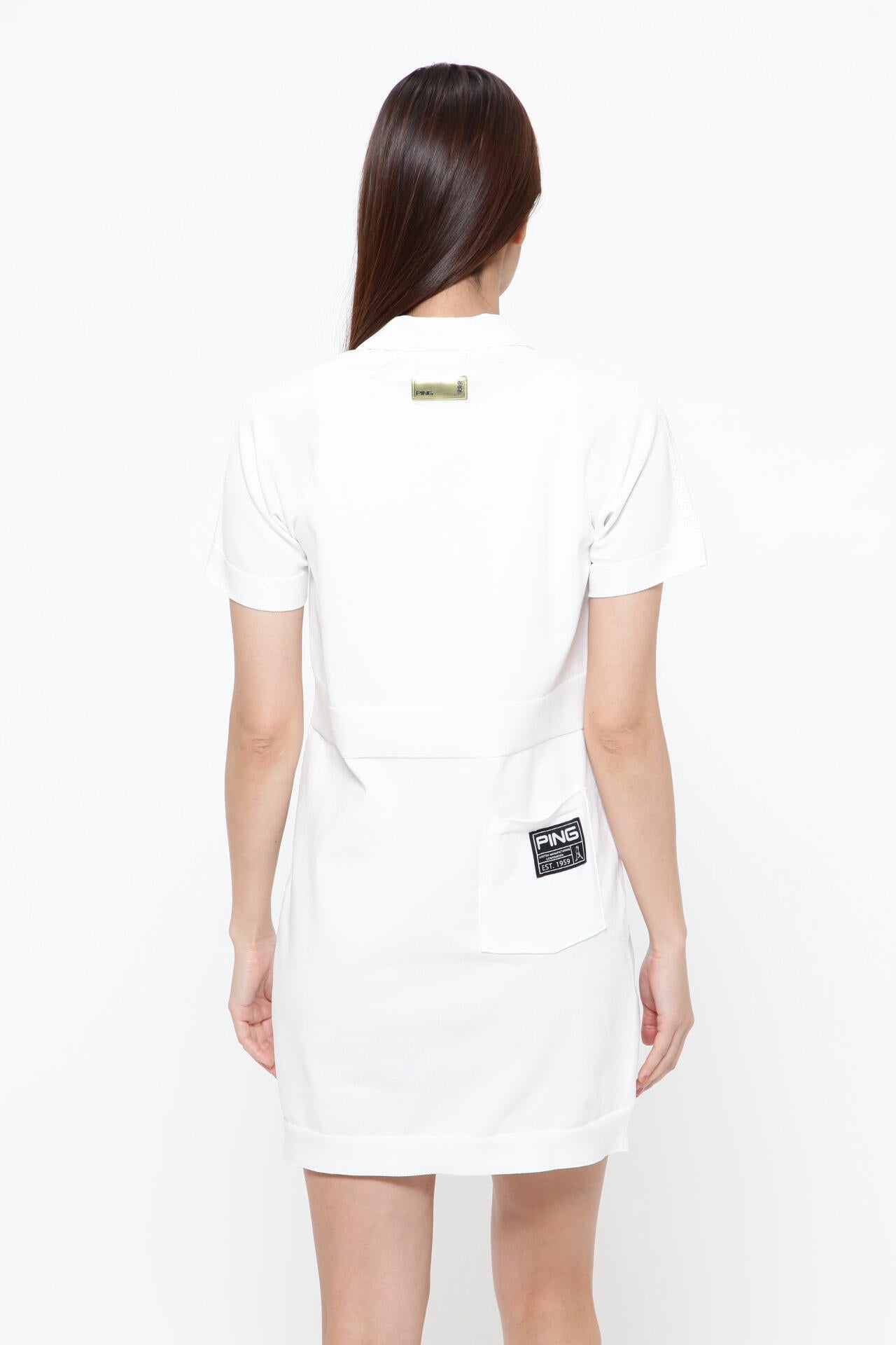 【PING APPAREL】ホールガーメントニットポロワンピース ＜GOLD＞ (LADIES)