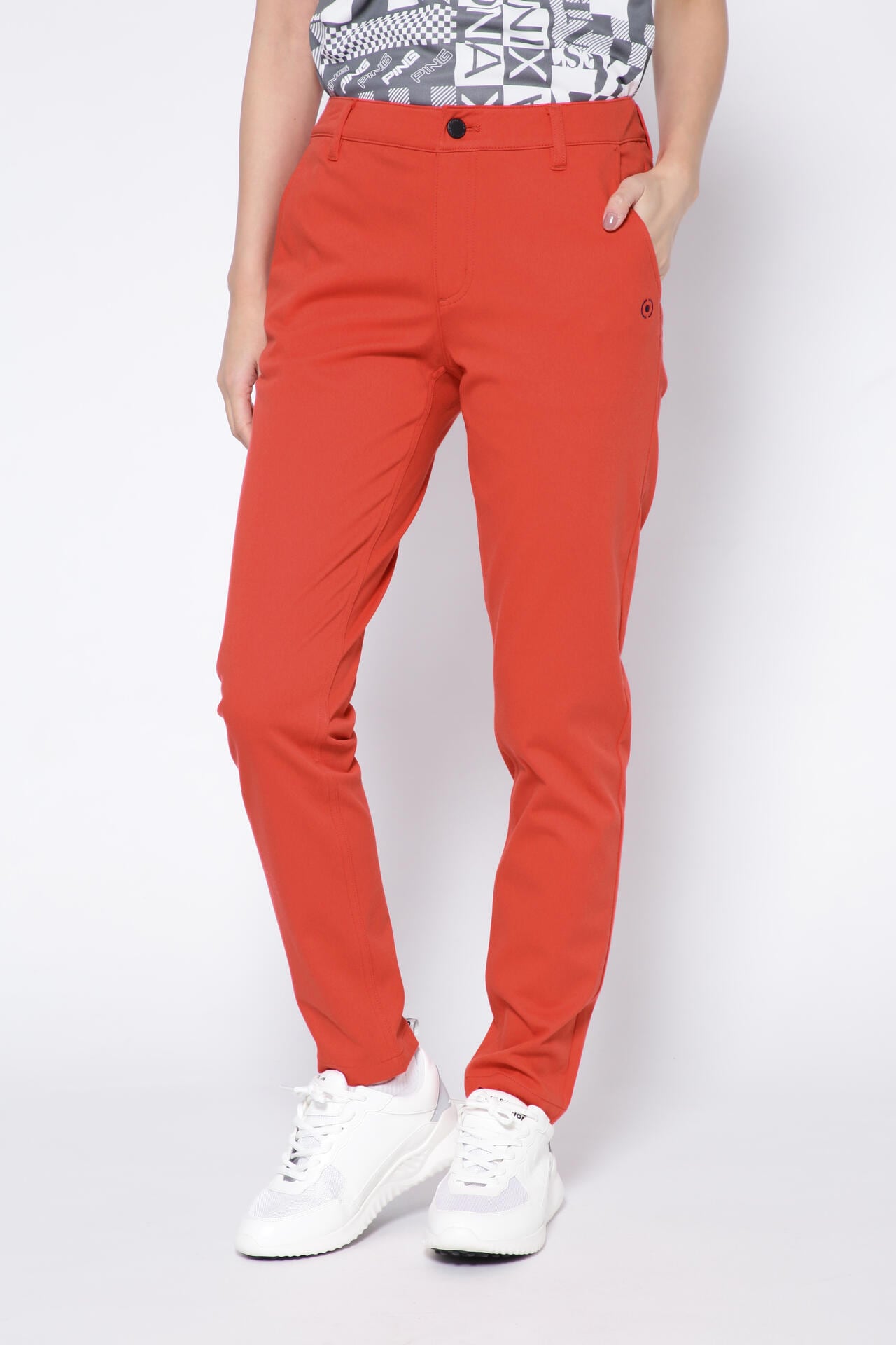 PING APPAREL】ニットツイル ライトテーパード5ポケットストレッチ