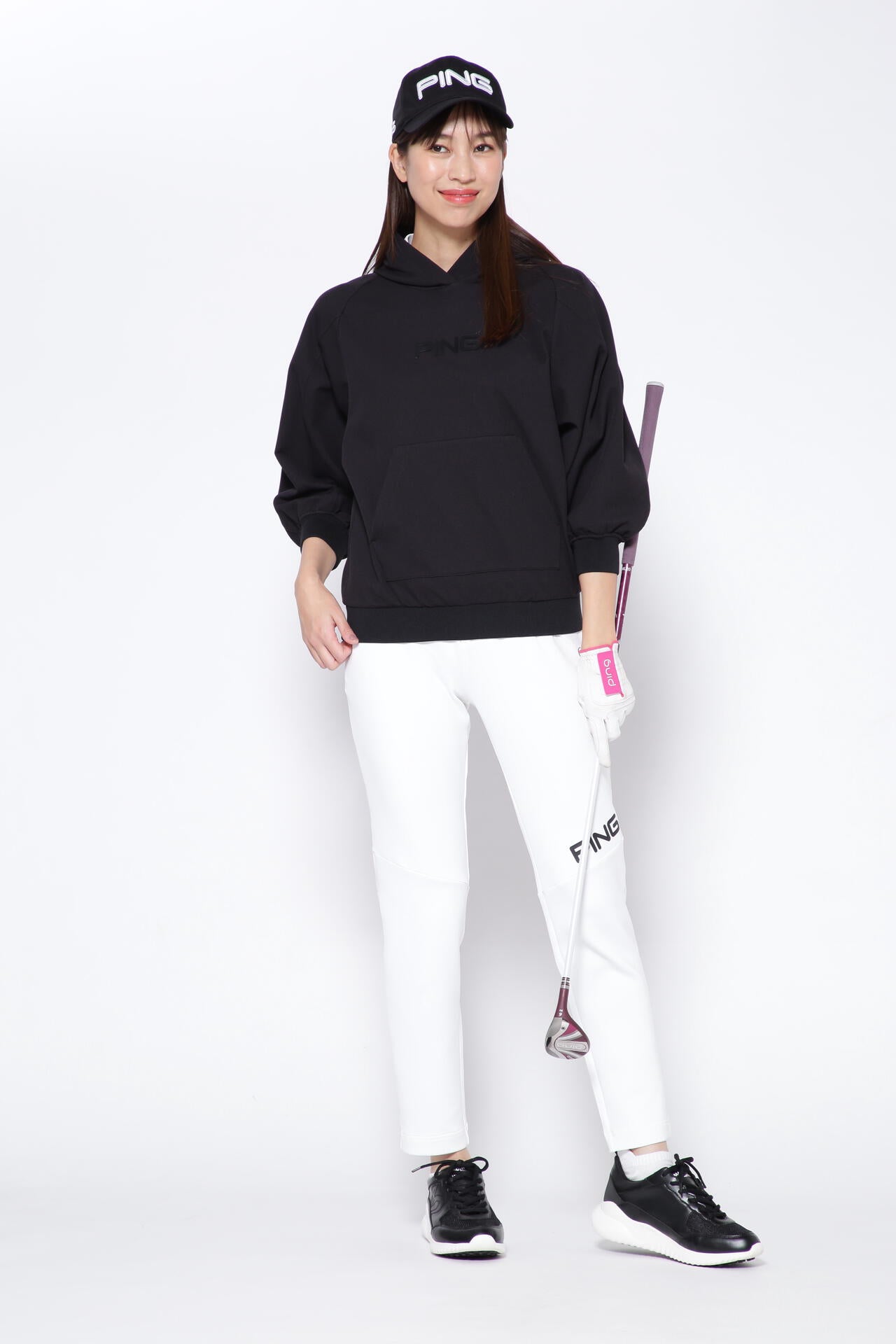 【PING APPAREL】リサイクルポリエステルテーパードパンツ ＜GOLD＞ (LADIES)