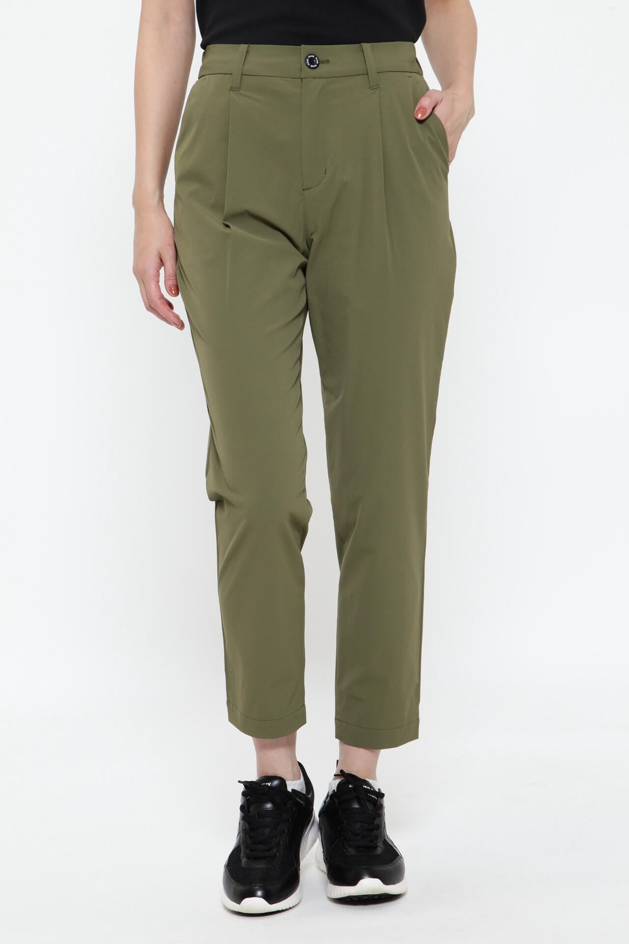 PING APPAREL】ナイロンリップストレッチテーパードパンツ ＜GOLD