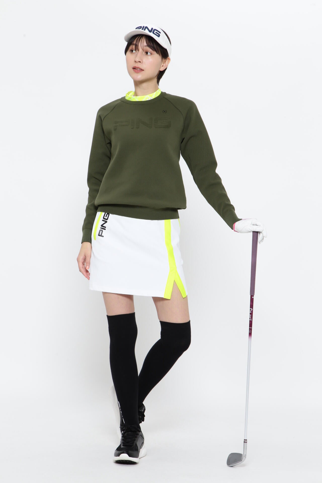 【PING APPAREL】吸水速乾 UV 冷感 バックドビーストレッチスカート ＜PERFORMANCE＞ (LADIES)