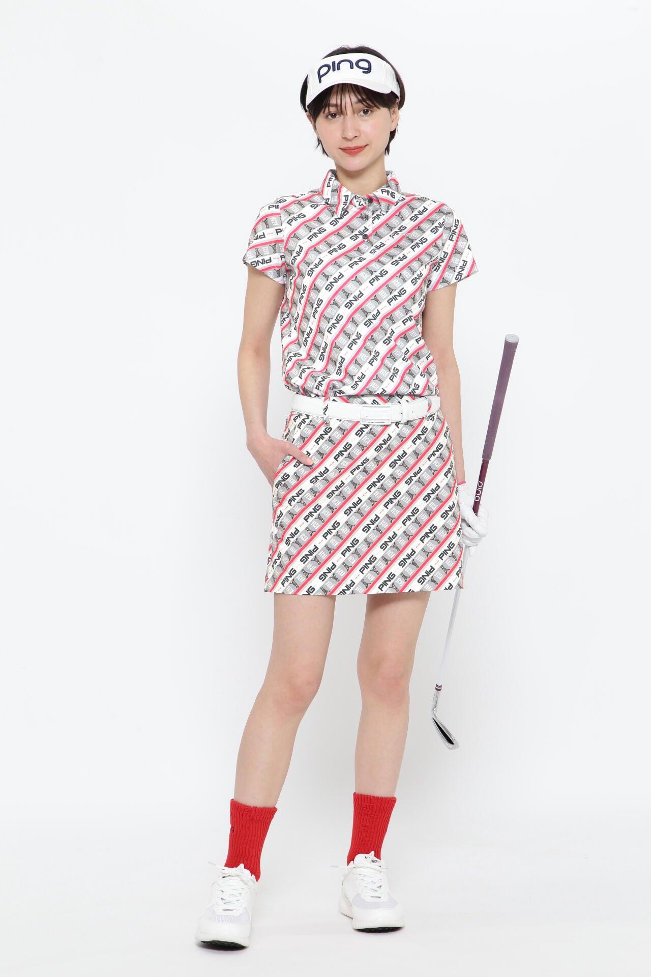 【PING APPAREL】Mr.PING バイアスプリントスカート ＜NATIVE＞ (LADIES)