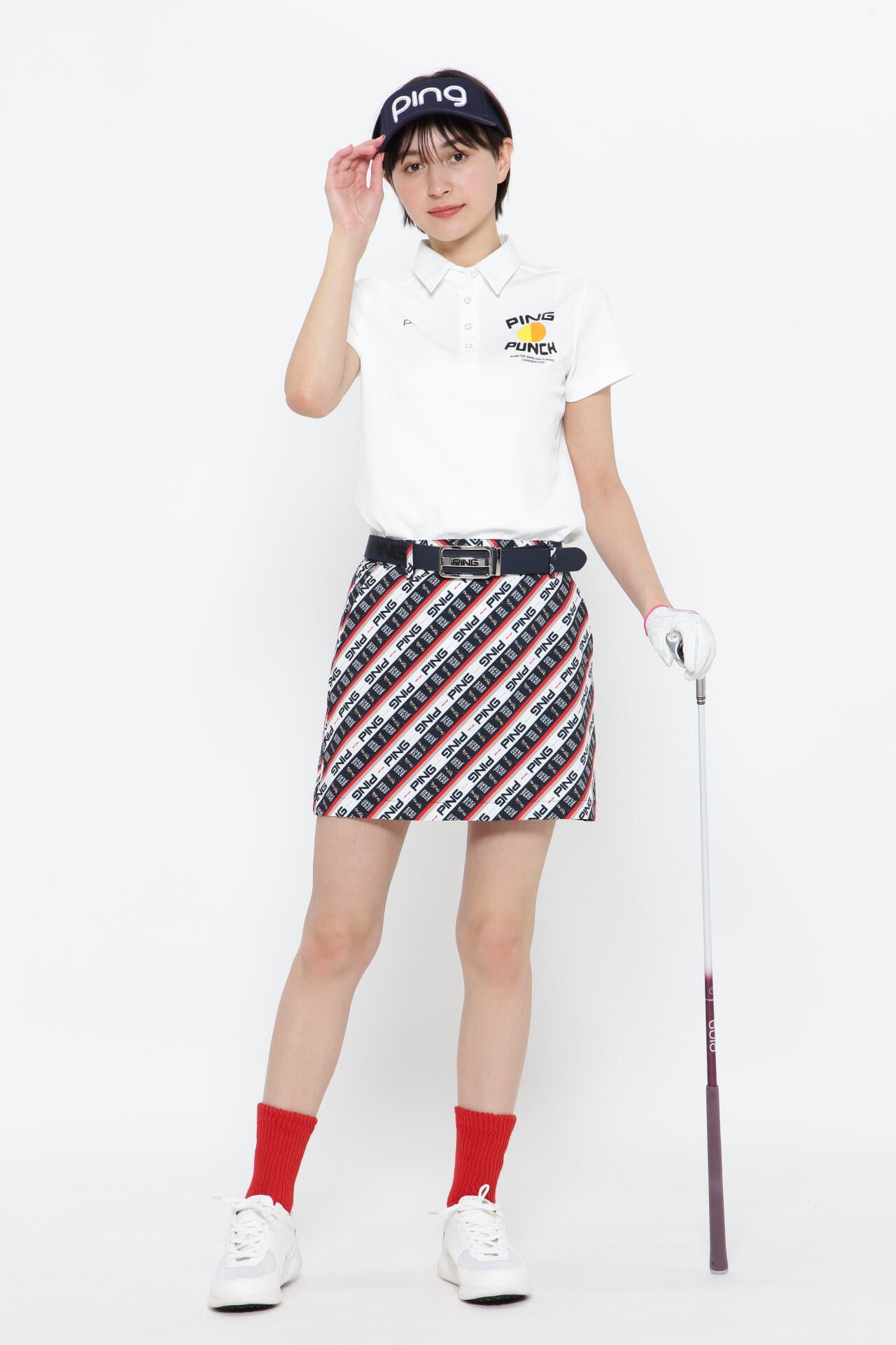 【PING APPAREL】Mr.PING バイアスプリントスカート ＜NATIVE＞ (LADIES)