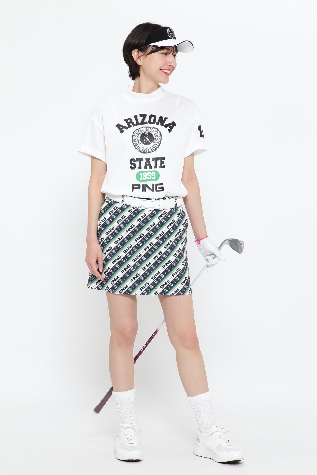 【PING APPAREL】Mr.PING バイアスプリントスカート ＜NATIVE＞ (LADIES)