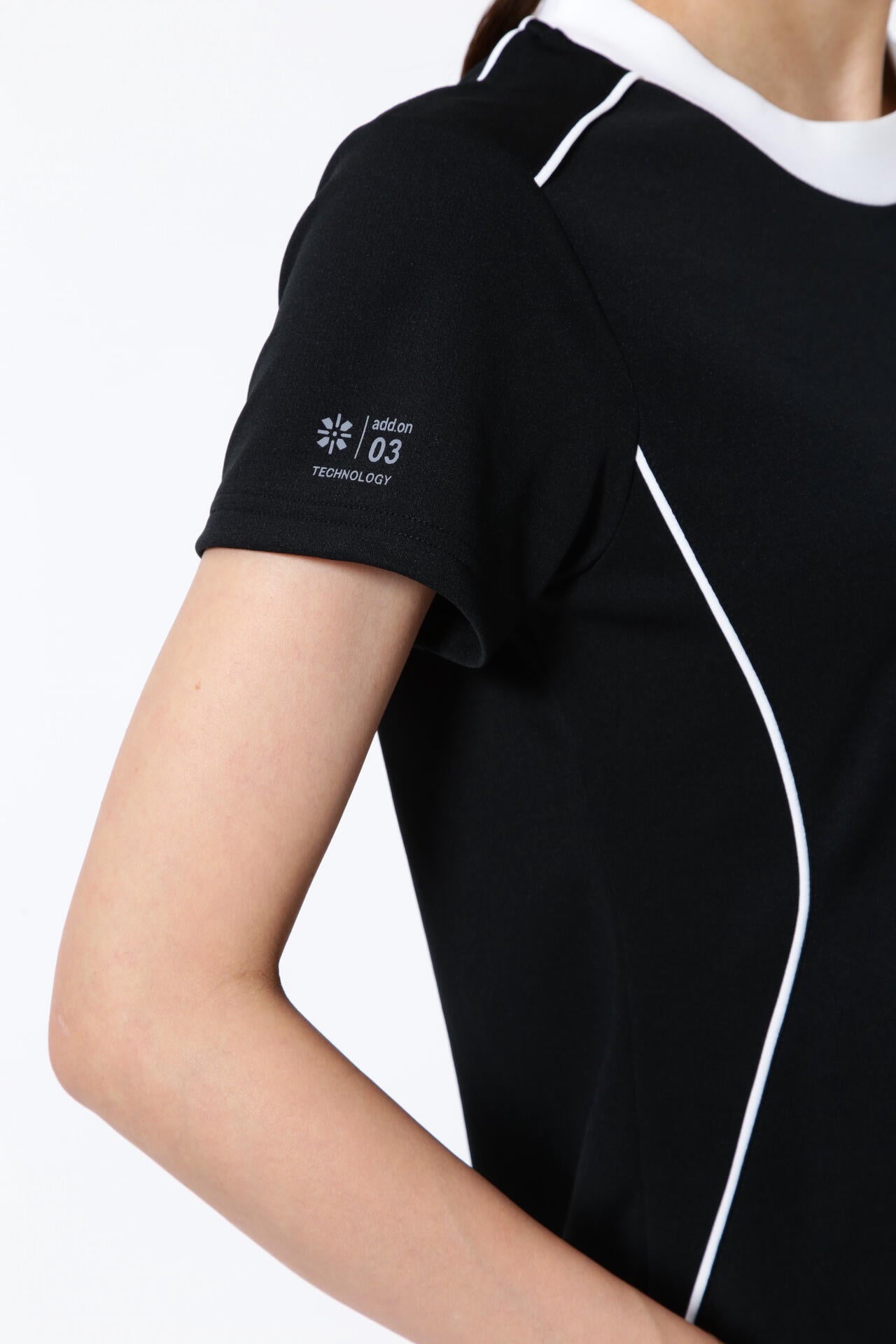 【PING APPAREL】アドエルムダブルフェイスメッシュ 半袖モックネックプルオーバー ＜AddElm＞ (LADIES)