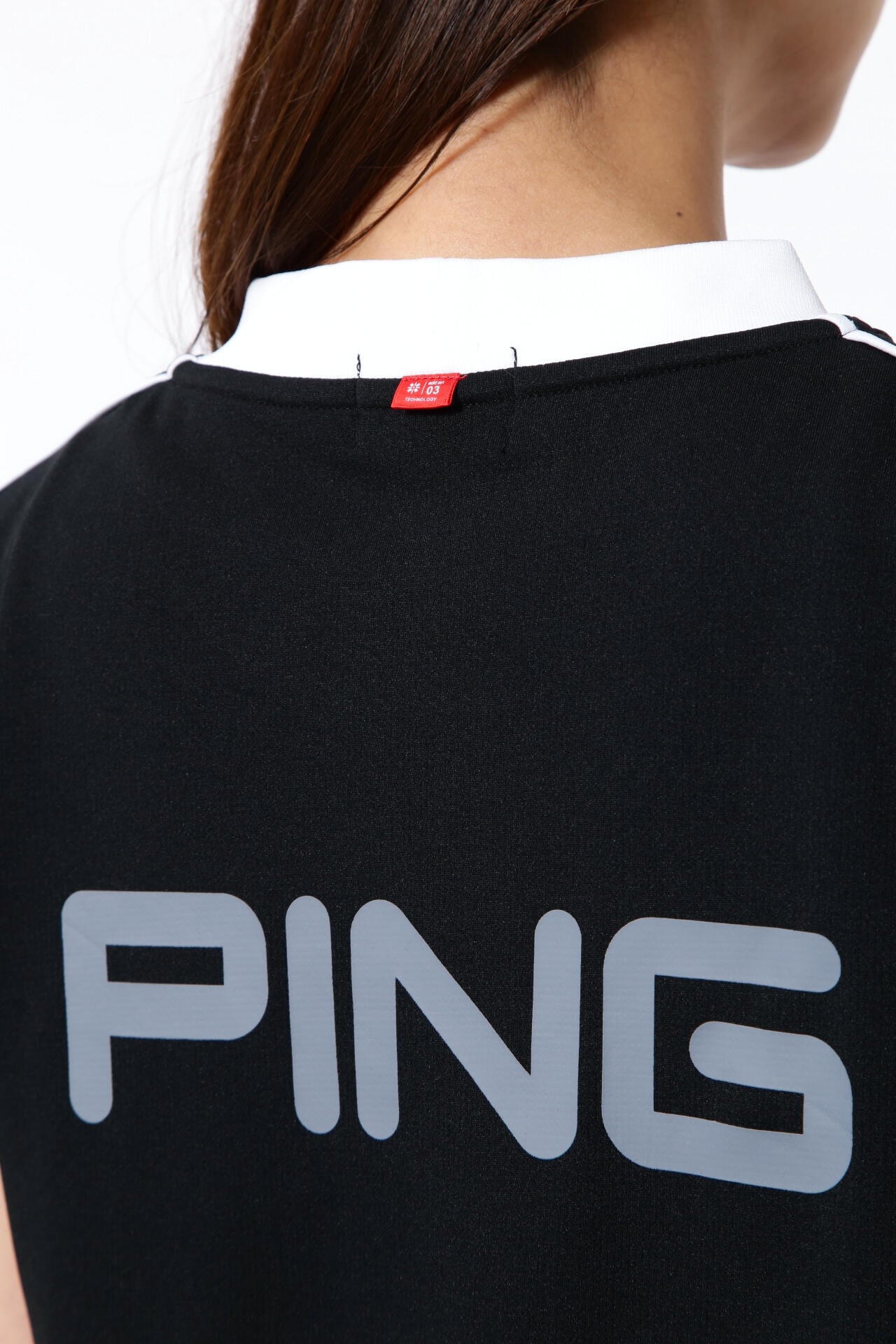 【PING APPAREL】アドエルムダブルフェイスメッシュ 半袖モックネックプルオーバー ＜AddElm＞ (LADIES)